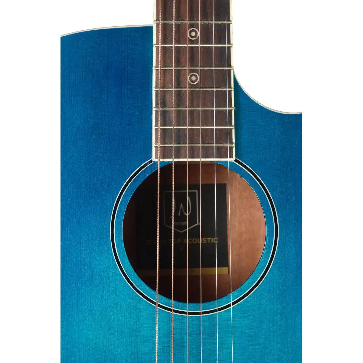 J.N Guitars BES-ACE-TBB Solid Spruce Top Blueburst Acoustic Electric Guitar - Image 5