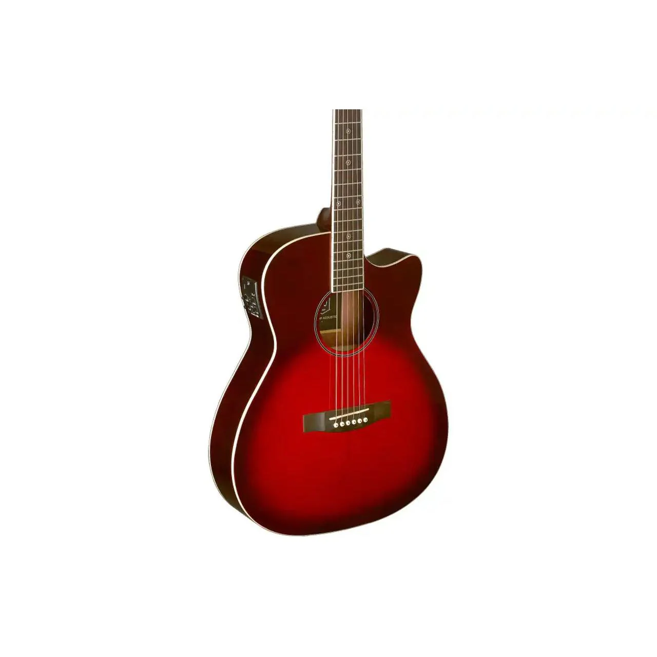 J.N Guitars BES-ACE-TRB Solid Spruce Top Redburst Acoustic Electric Guitar