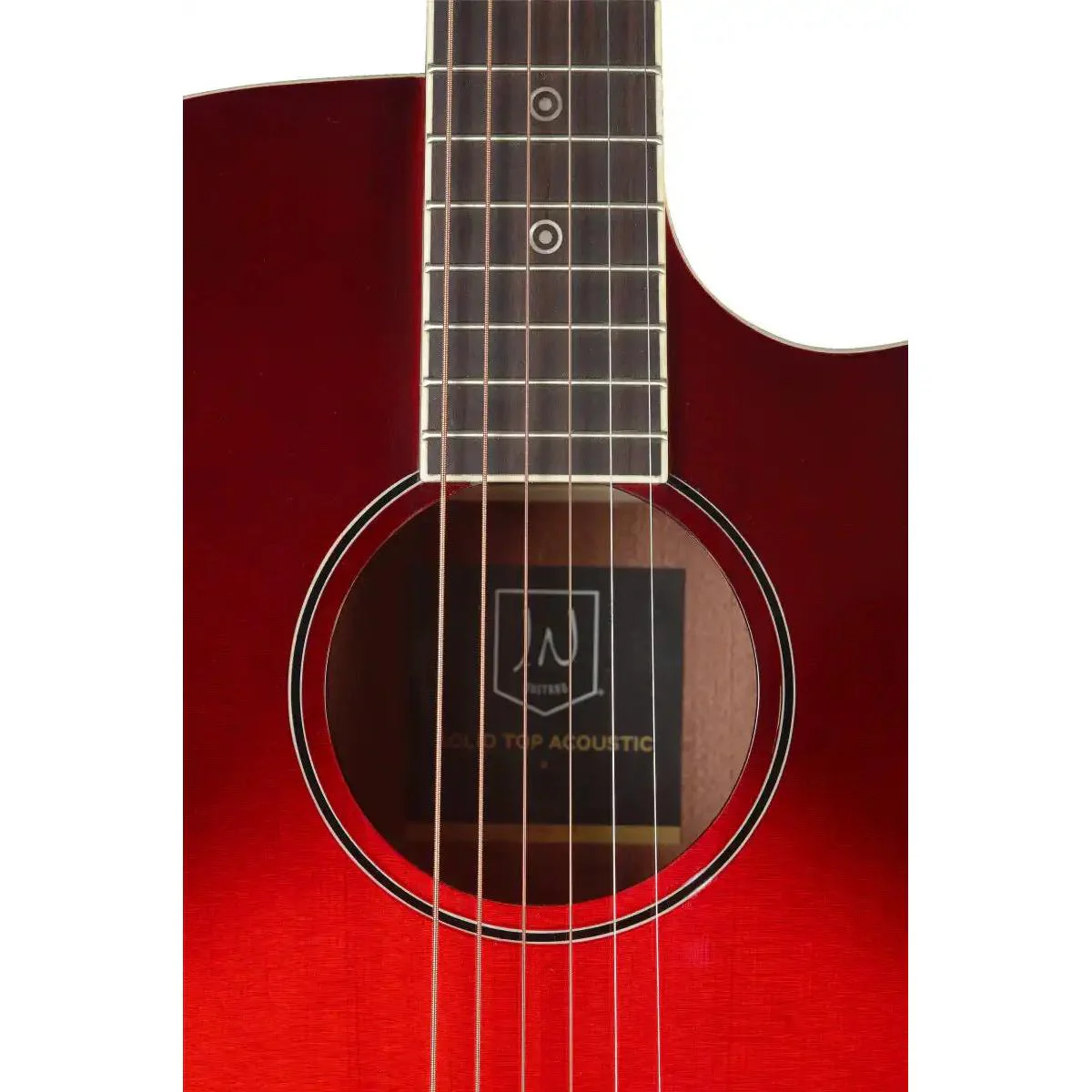 J.N Guitars BES-ACE-TRB Solid Spruce Top Redburst Acoustic Electric Guitar - Image 4