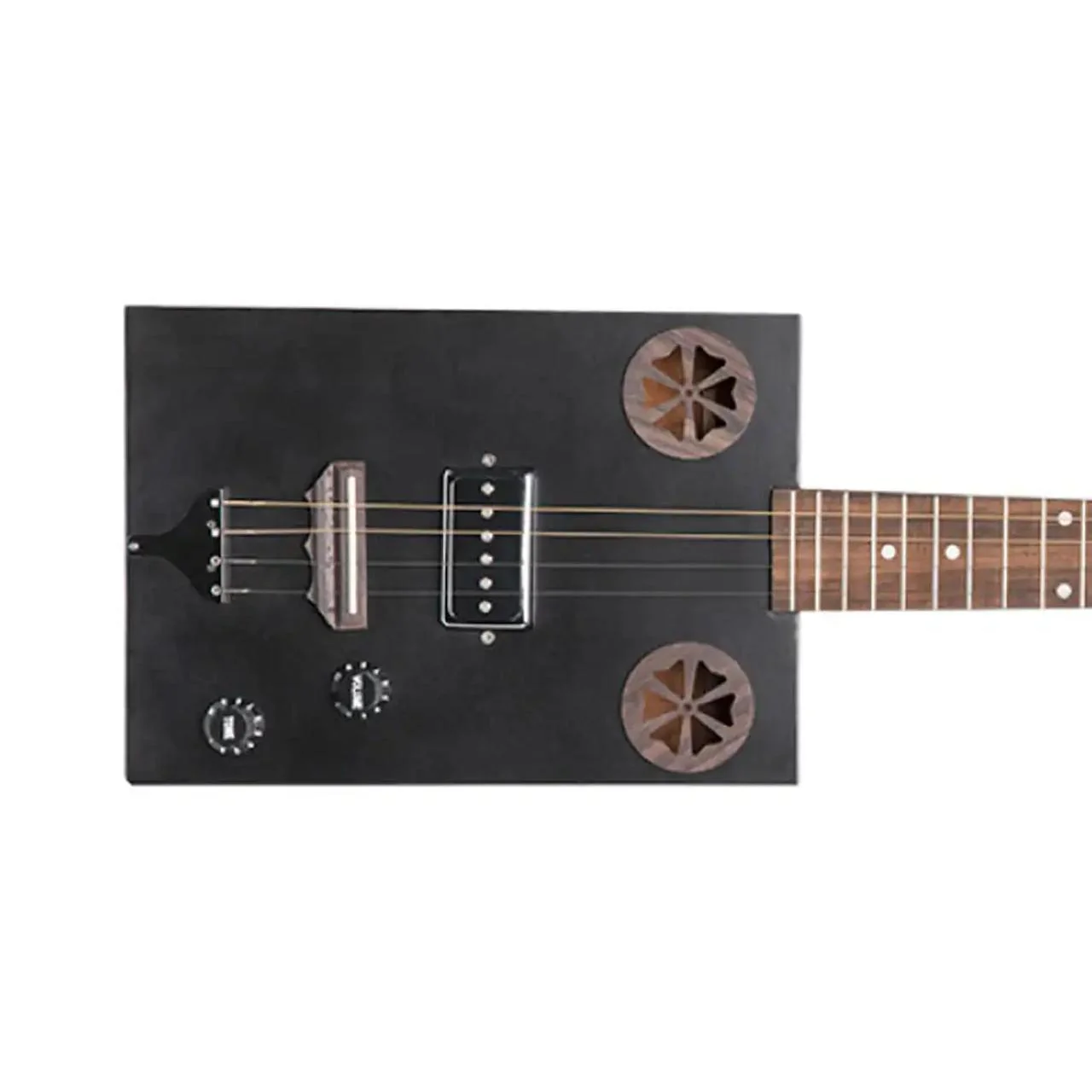 J.N Guitars CASK-HOGSCOAL Sapele Cigar Box Acoustic Electric Guitar