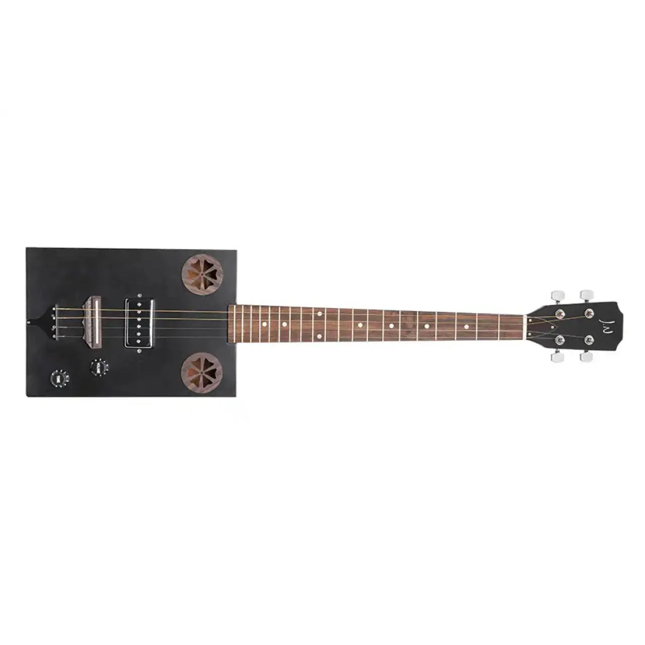 J.N Guitars CASK-HOGSCOAL Sapele Cigar Box Acoustic Electric Guitar - Image 2