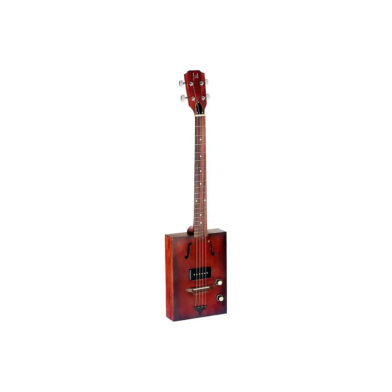 J.N Guitars CASK-HOGSHEAD-1 Spruce Cigar Box Acoustic Electric Guitar - Image 2