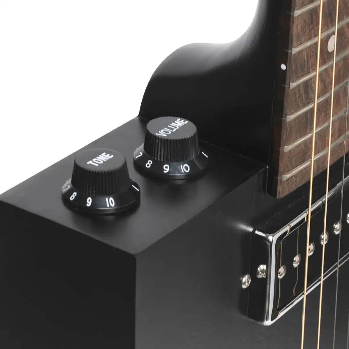 J.N Guitars CASK-PUNCHCOAL Cigar Box Resonator Acoustic Electric Guitar - Image 5