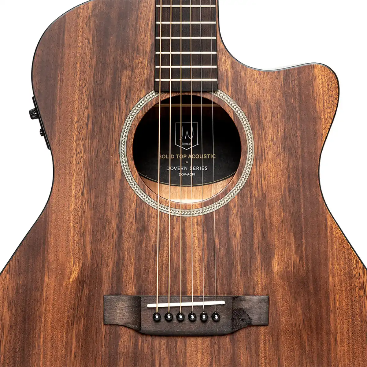 J.N Guitars DOV-ACFI Solid Mahogany Top Acoustic Electric Guitar - Image 4