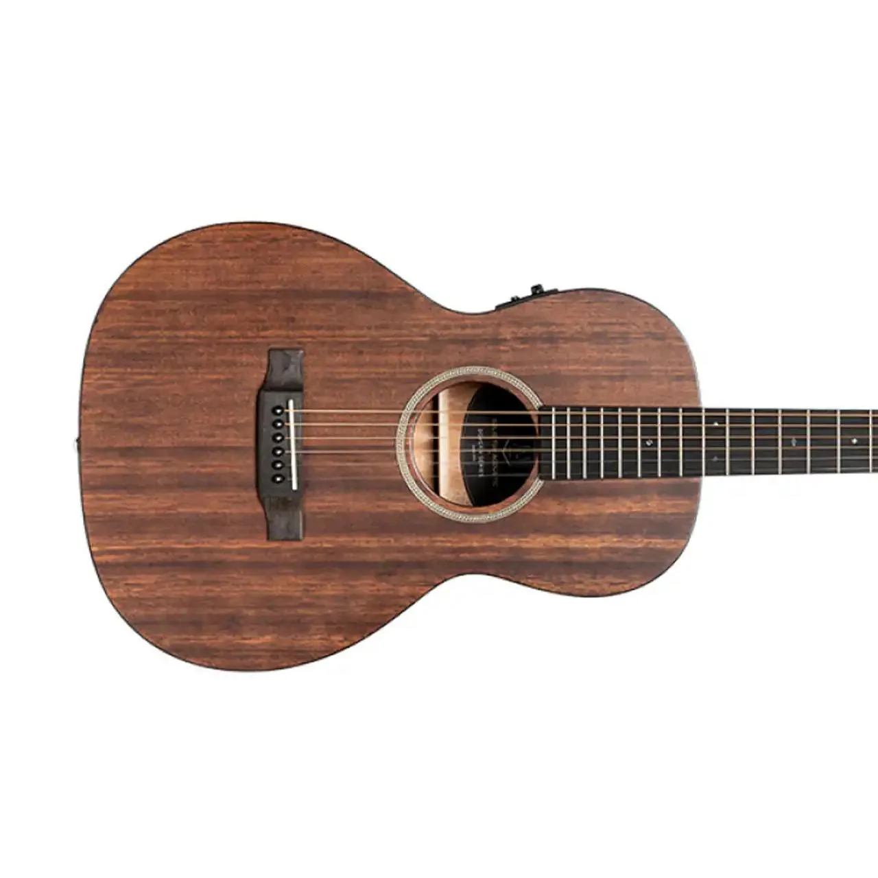 J.N Guitars DOV-PFI Solid Mahogany Top Parlor Acoustic Electric Guitar