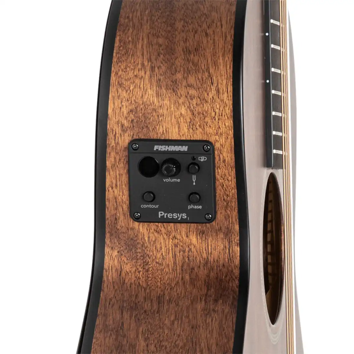 J.N Guitars DOV-PFI Solid Mahogany Top Parlor Acoustic Electric Guitar - Image 4