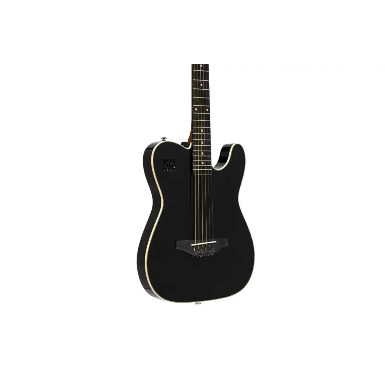 J.N Guitars EW3000CBK Spruce Electric Folk Guitar - Black
