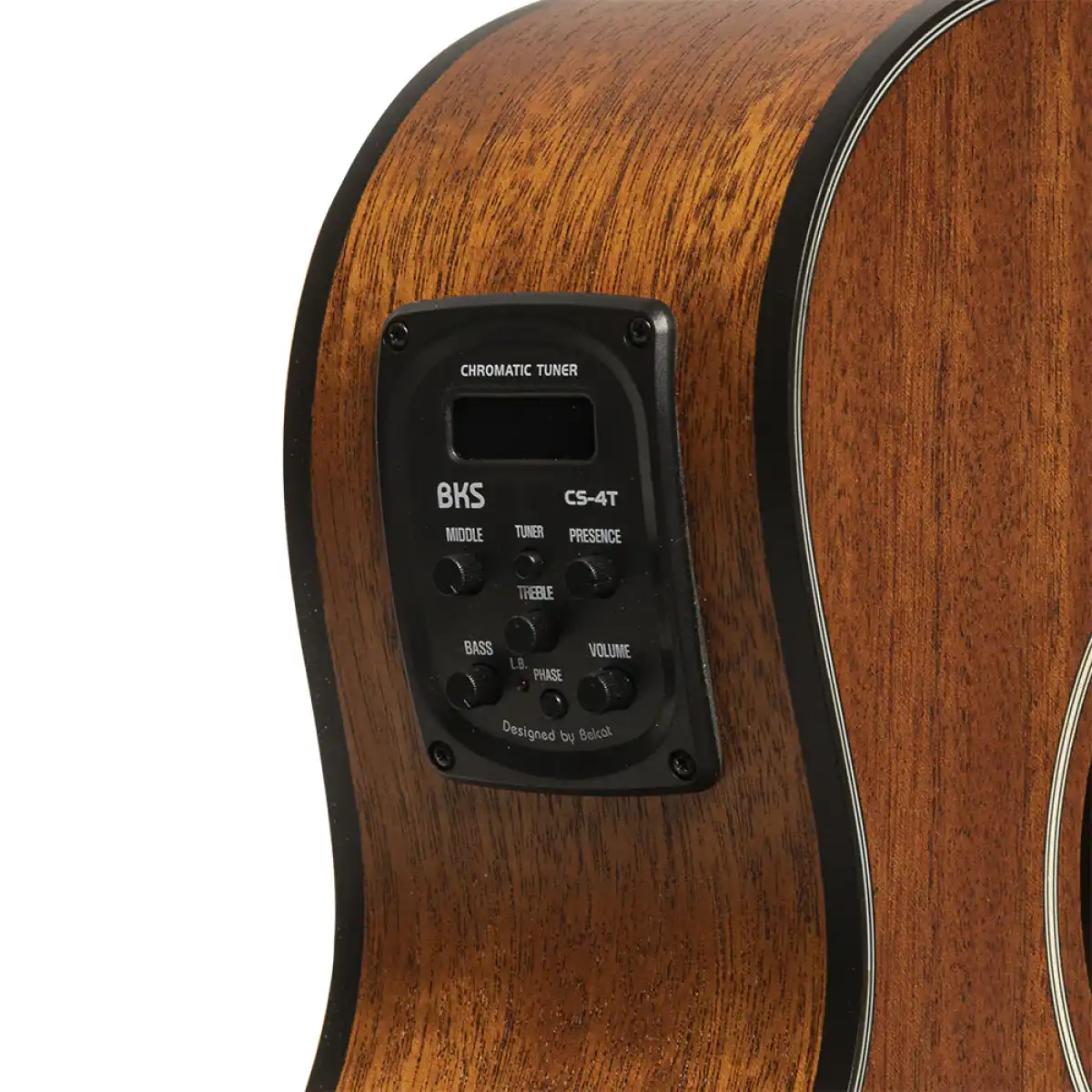J.N Guitars OLO-CE-N Sapele Acoustic Electric Guitar w/ Cutaway - Image 5