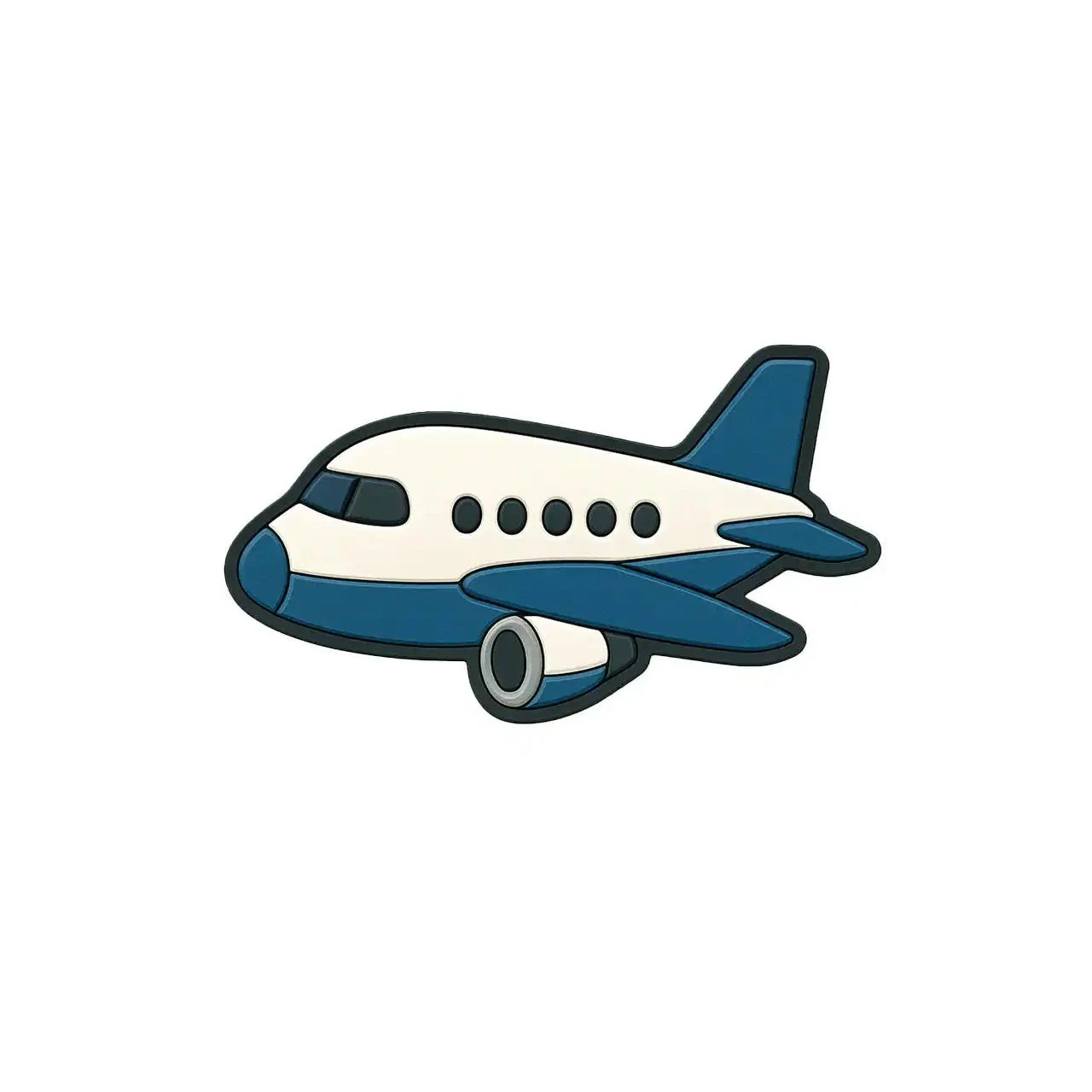 Jam Palz Blue & White Airplane Headstock Charm - Image 2