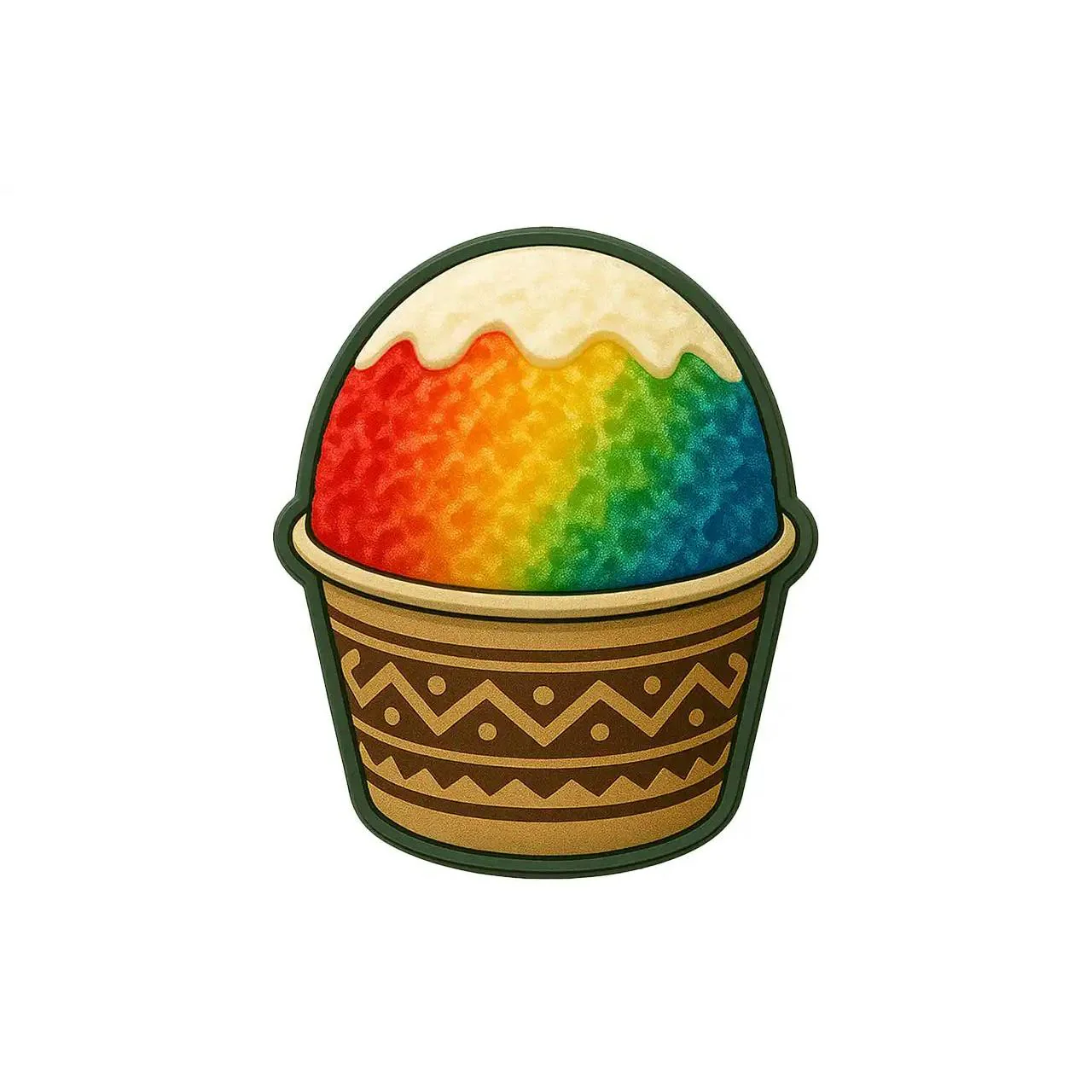 Jam Palz Rainbow Shaved Ice with Snow Caps Headstock Charm - Image 2