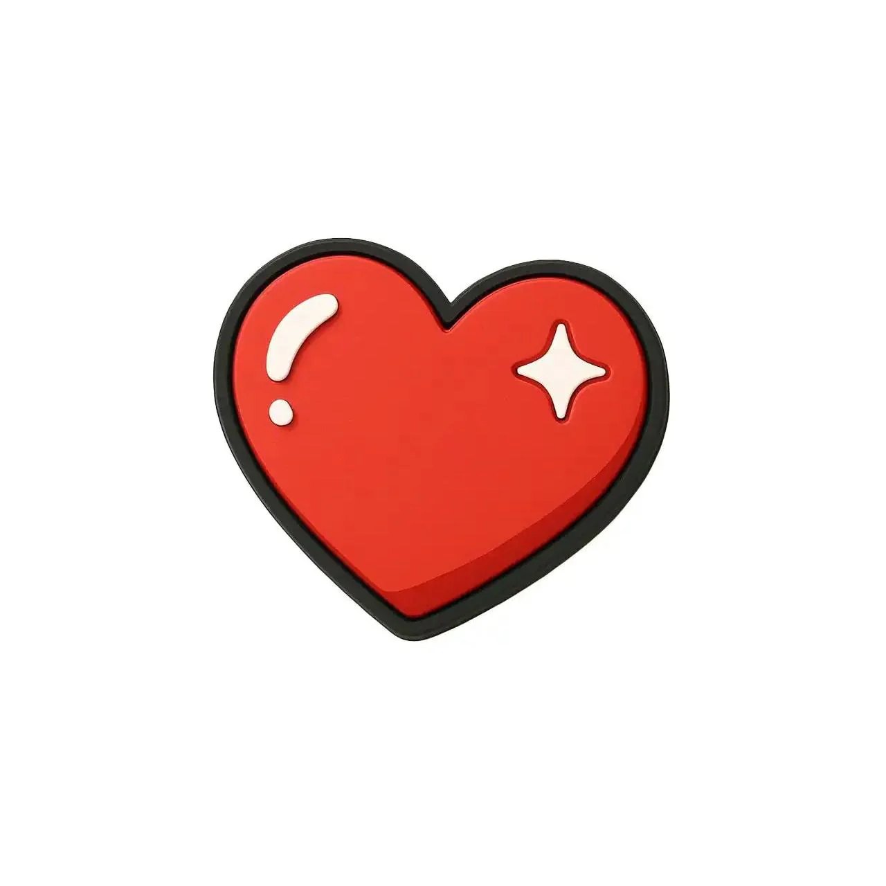 Jam Palz Red Shimmering Heart Headstock Charm - Image 2