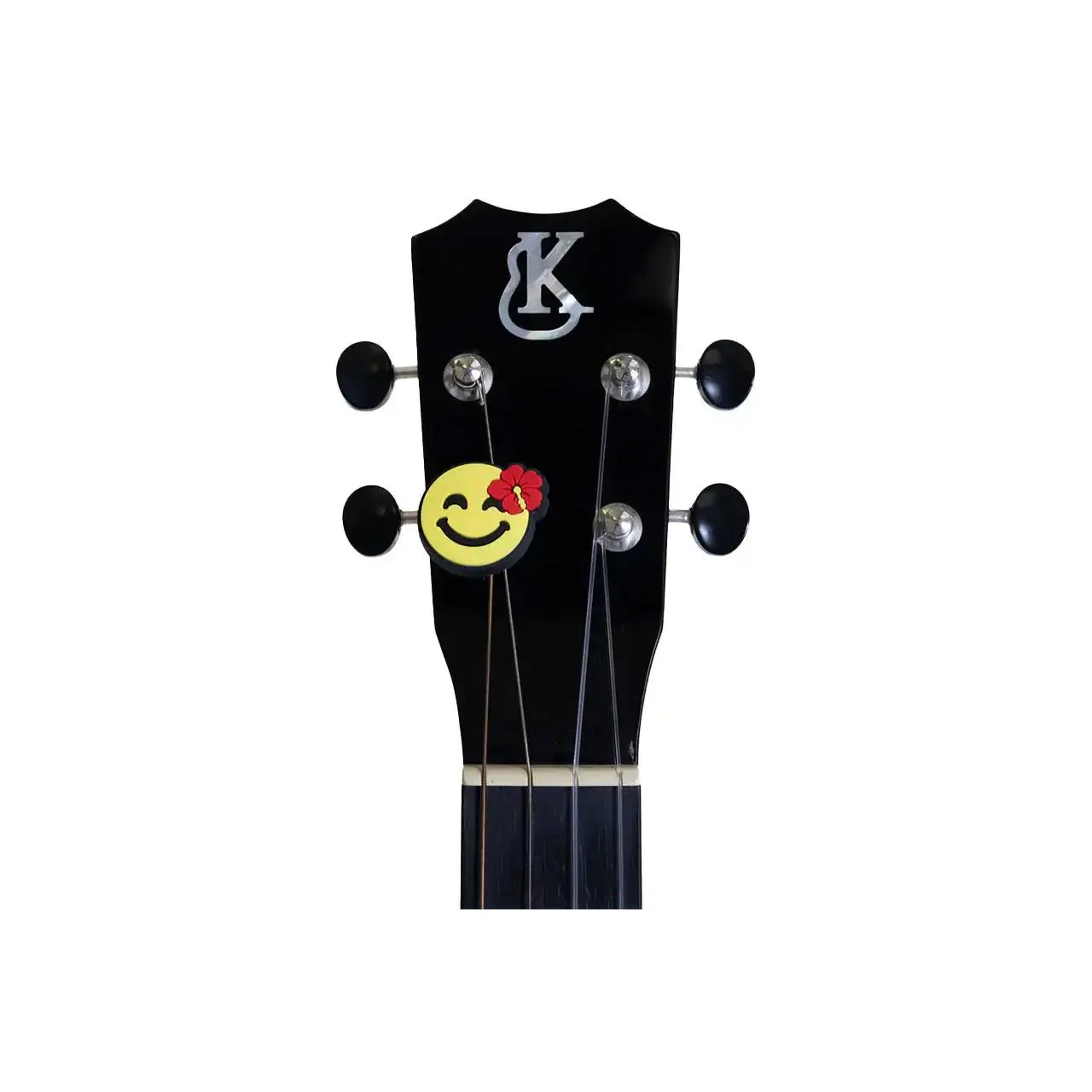 Jam Palz Smiley Face with Red Hibiscus Headstock Charm