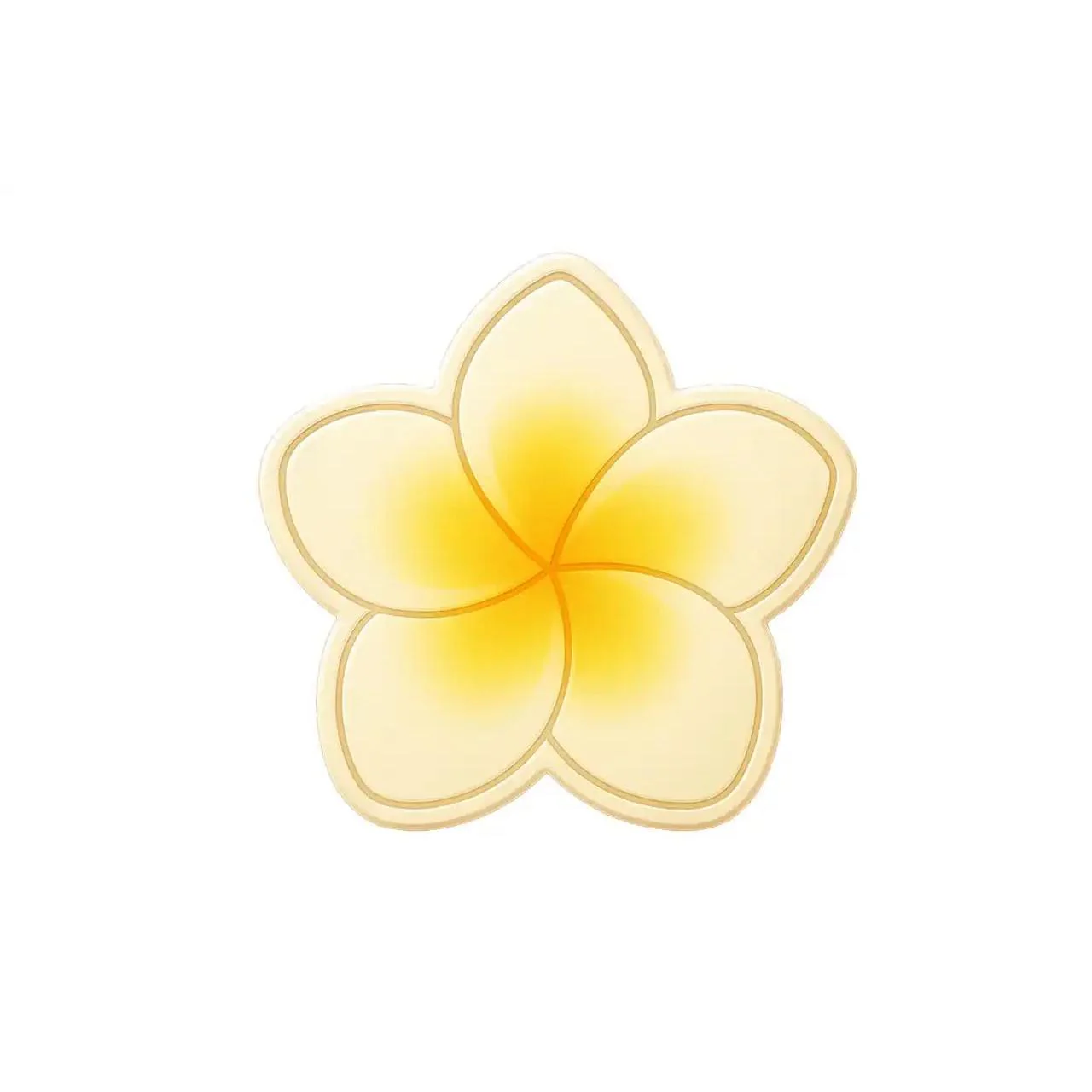 Jam Palz White & Yellow Plumeria Headstock Charm - Image 2