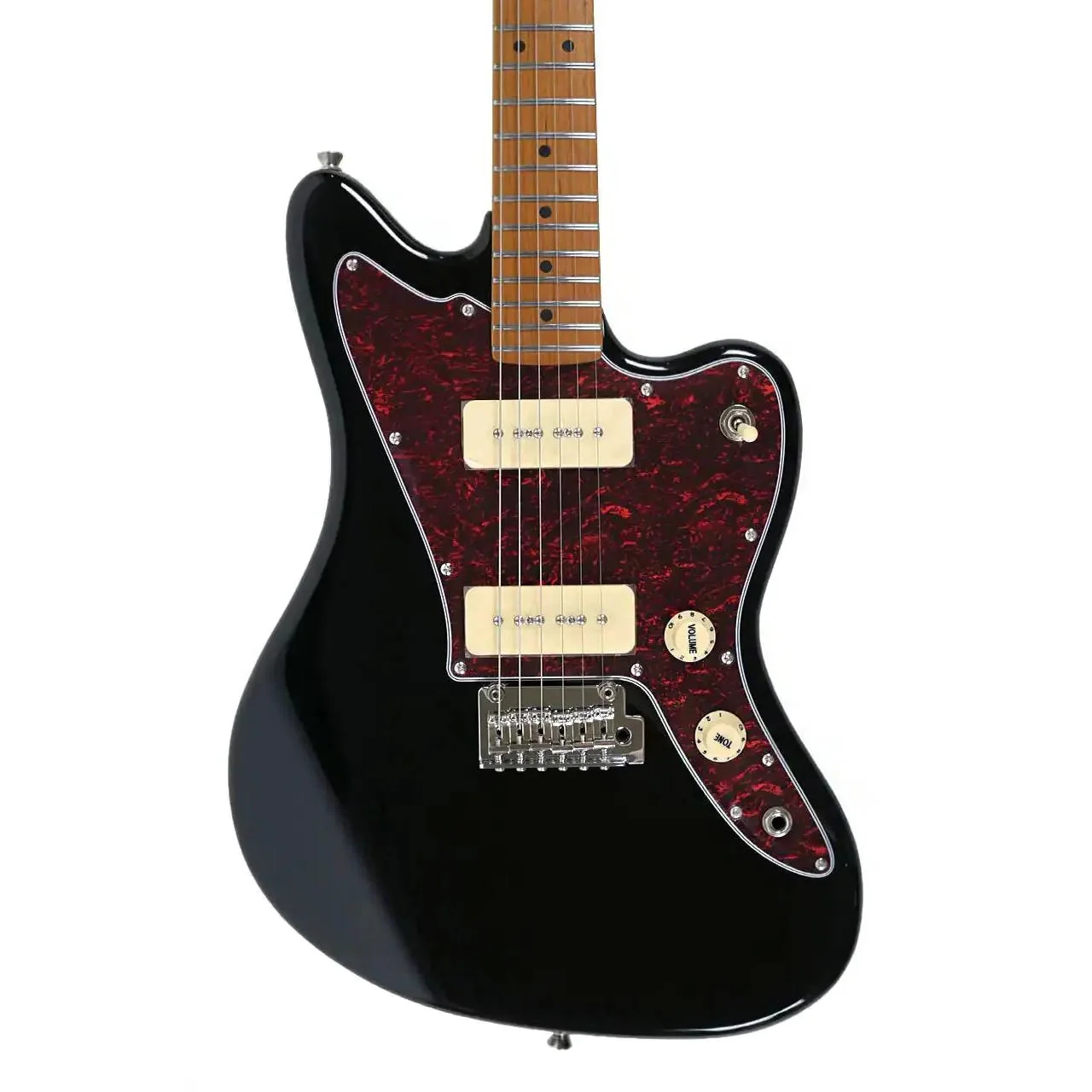Jet JJ-300 P90 BK Black Solid Body Offset Electric Guitar - PRE-ORDER - DUE Jan 2026