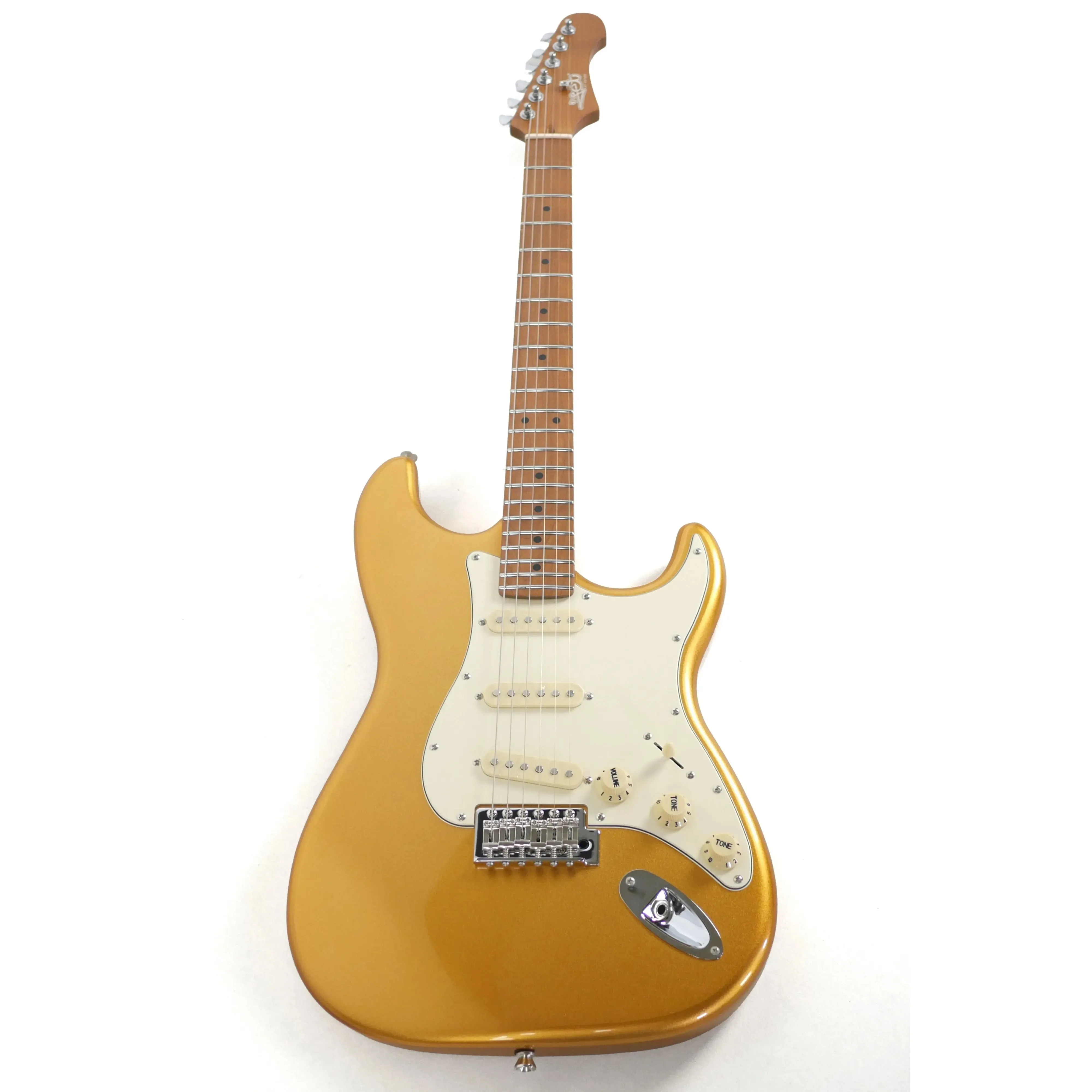 Jet JS-300 GD Gold Solid Body Stratocaster Electric Guitar - Image 4