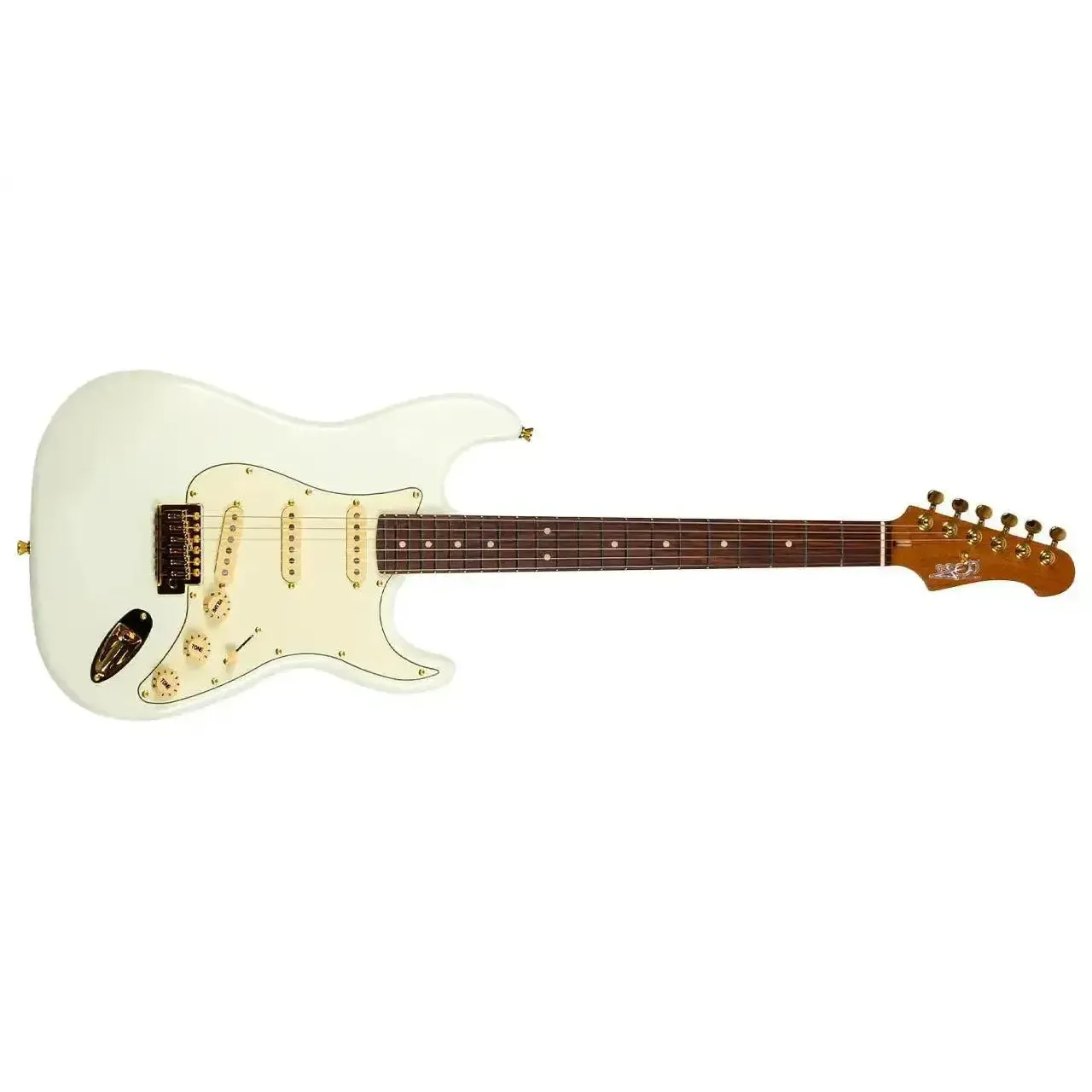 Jet JS-380 OW G White Solid Body Stratocaster Electric Guitar - Image 3