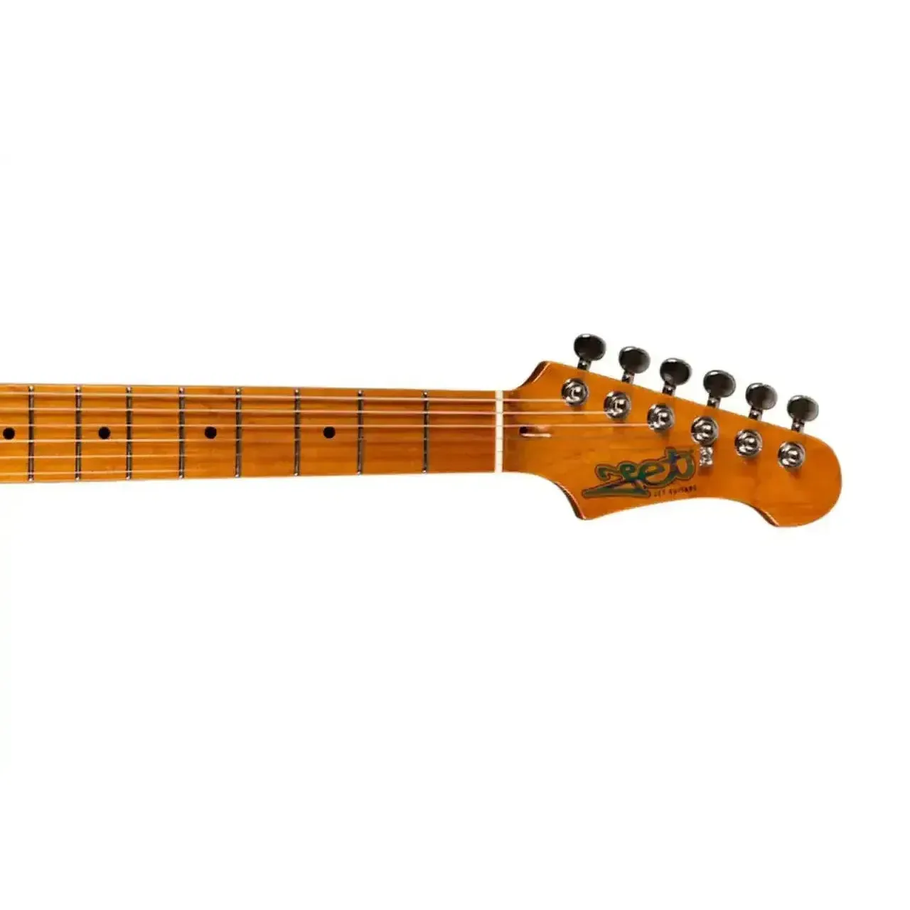 Jet JS-450 TBK Transparent Black Solid Body Stratocaster Electric Guitar - Image 4