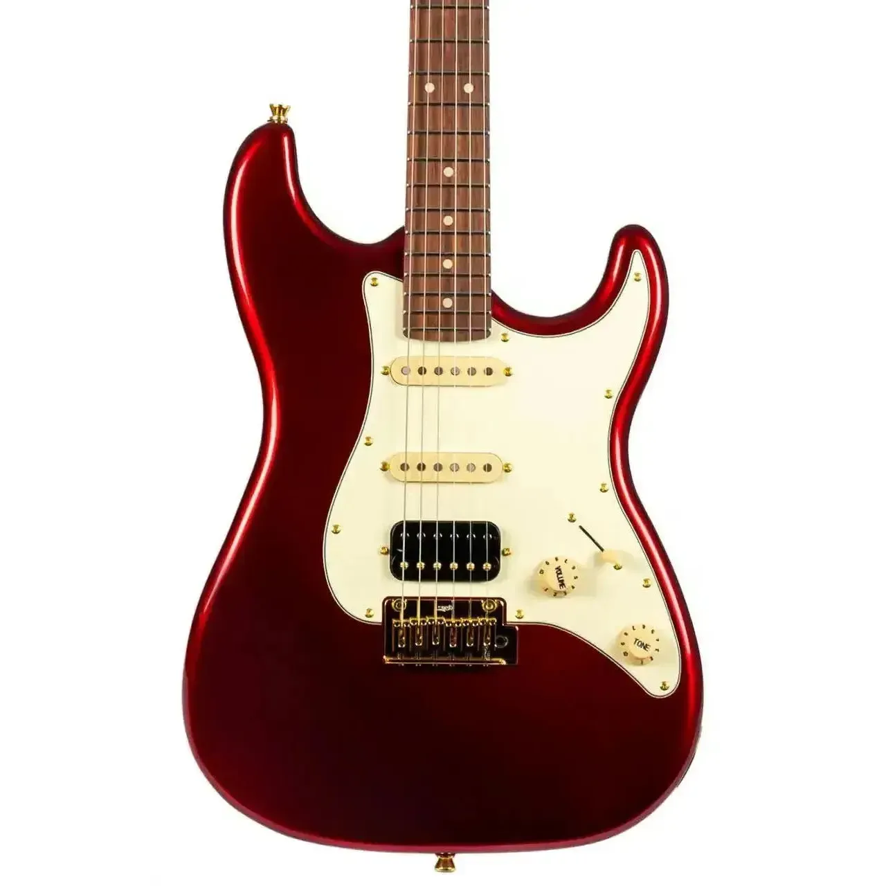 Jet JS-480 WR G Wine Red Solid Body Stratocaster Electric Guitar