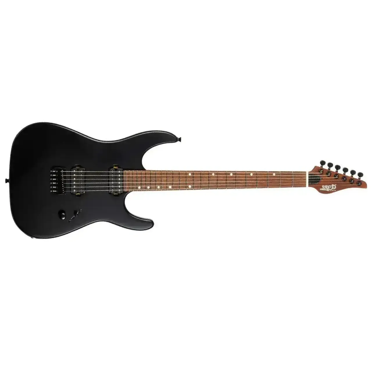Jet JS-507 STYGIAN Satin Black Solid Body Stratocaster Electric Guitar - Image 3