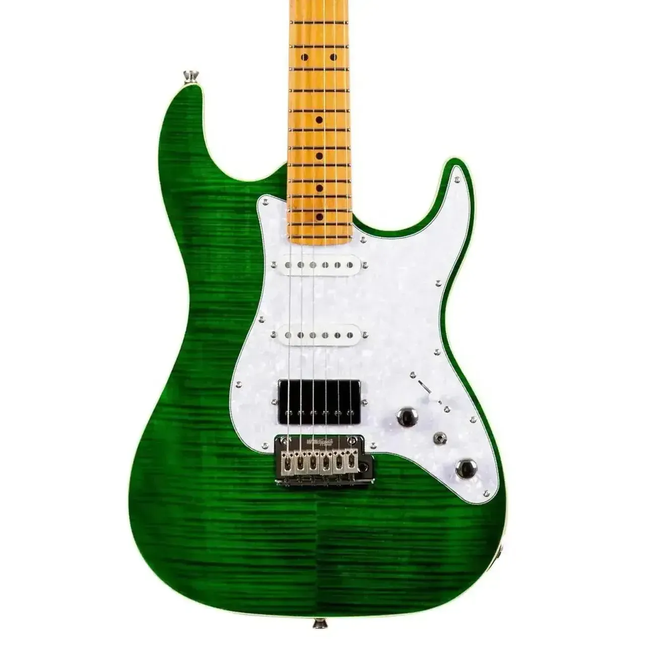 Jet JS-600 TGR Transparent Green Solid Body Stratocaster Electric Guitar