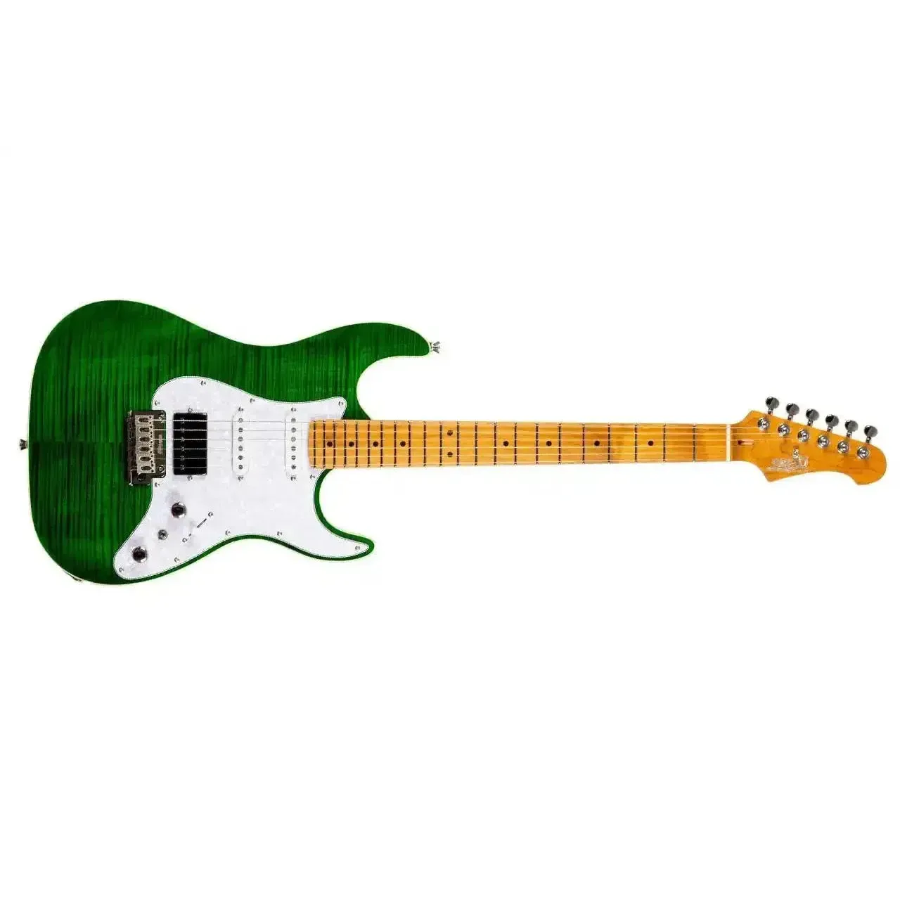 Jet JS-600 TGR Transparent Green Solid Body Stratocaster Electric Guitar - Image 3