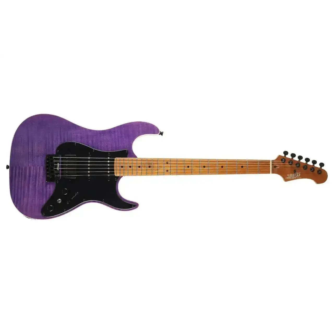 Jet JS-600 TPP Transparent Purple Solid Body Stratocaster Electric Guitar - Image 3