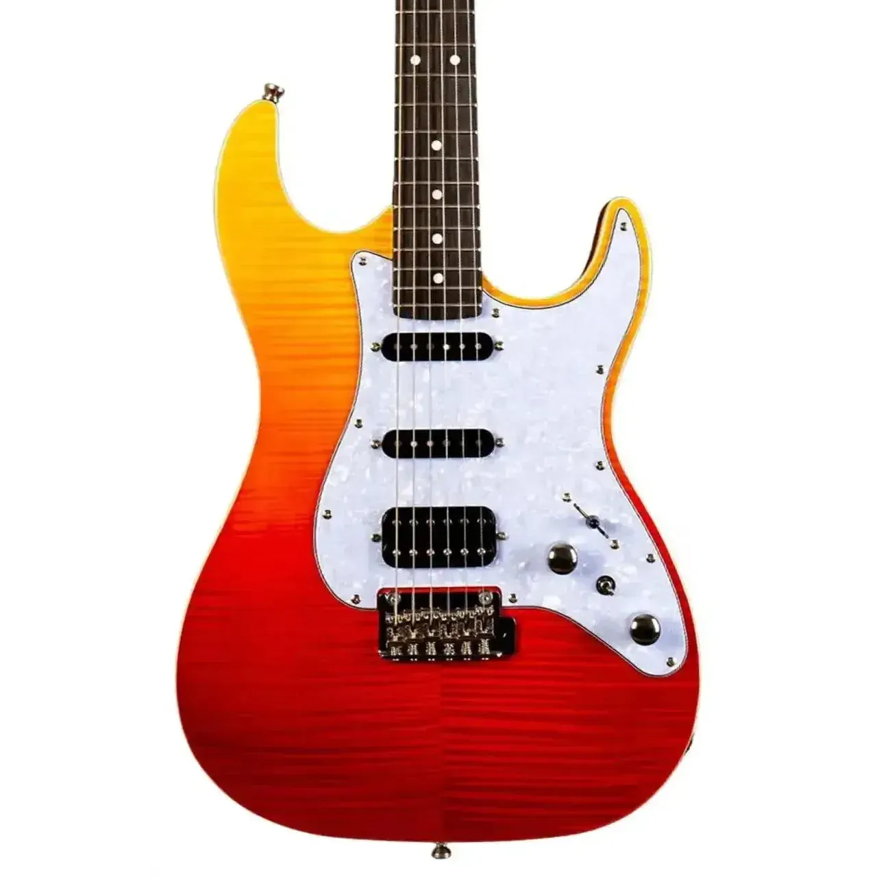 Jet JS-600 TRS Transparent Red Solid Body Stratocaster Electric Guitar