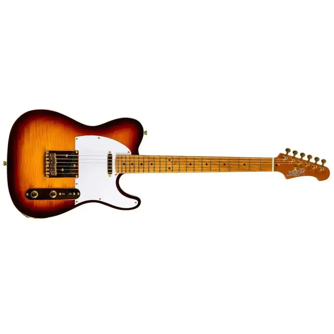Jet JT-600 BS G Tobacco Burst Solid Body Telecaster Electric Guitar - Image 3