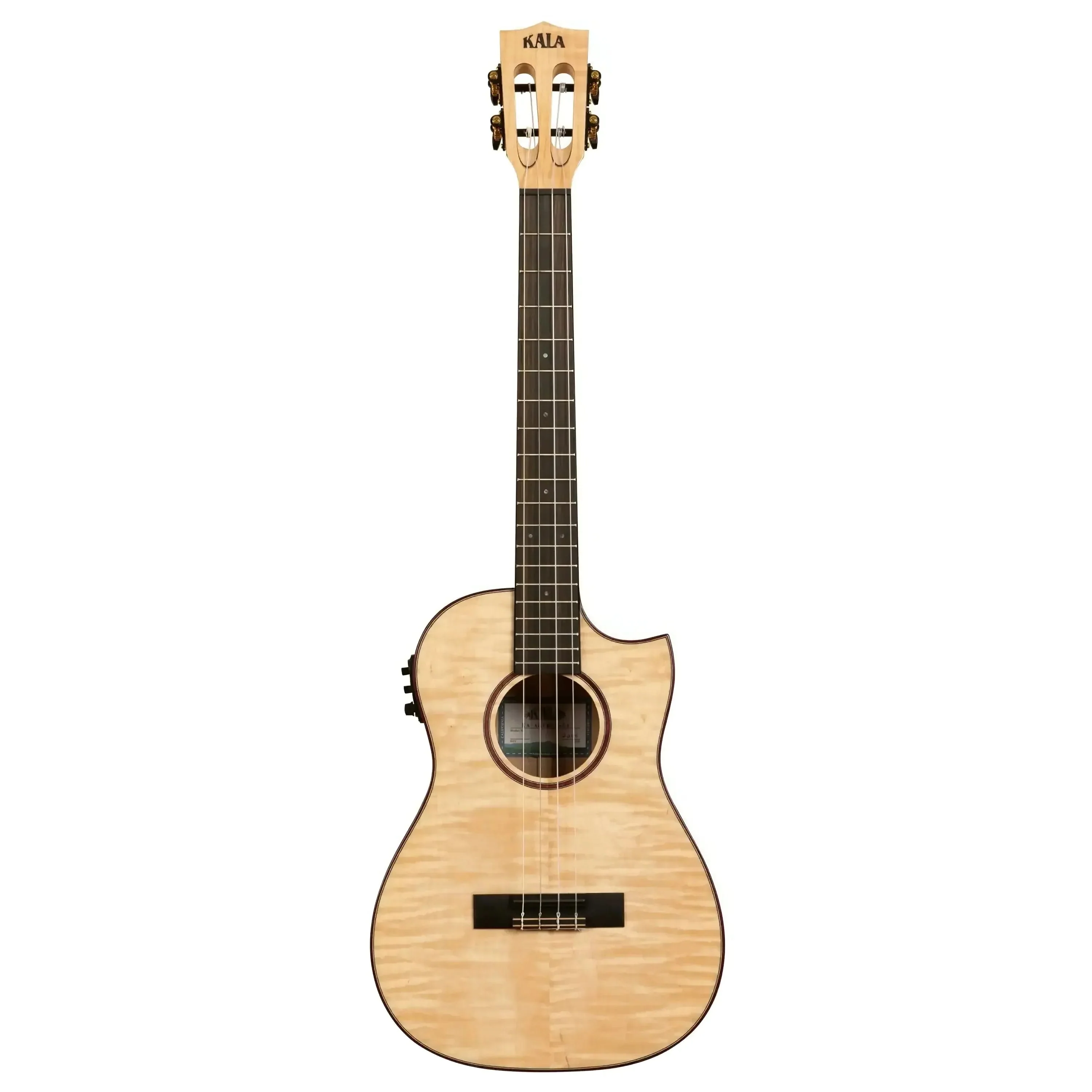 Kala ASFM-B-CE Solid Flamed Maple Baritone Ukulele w/ EQ - Image 3
