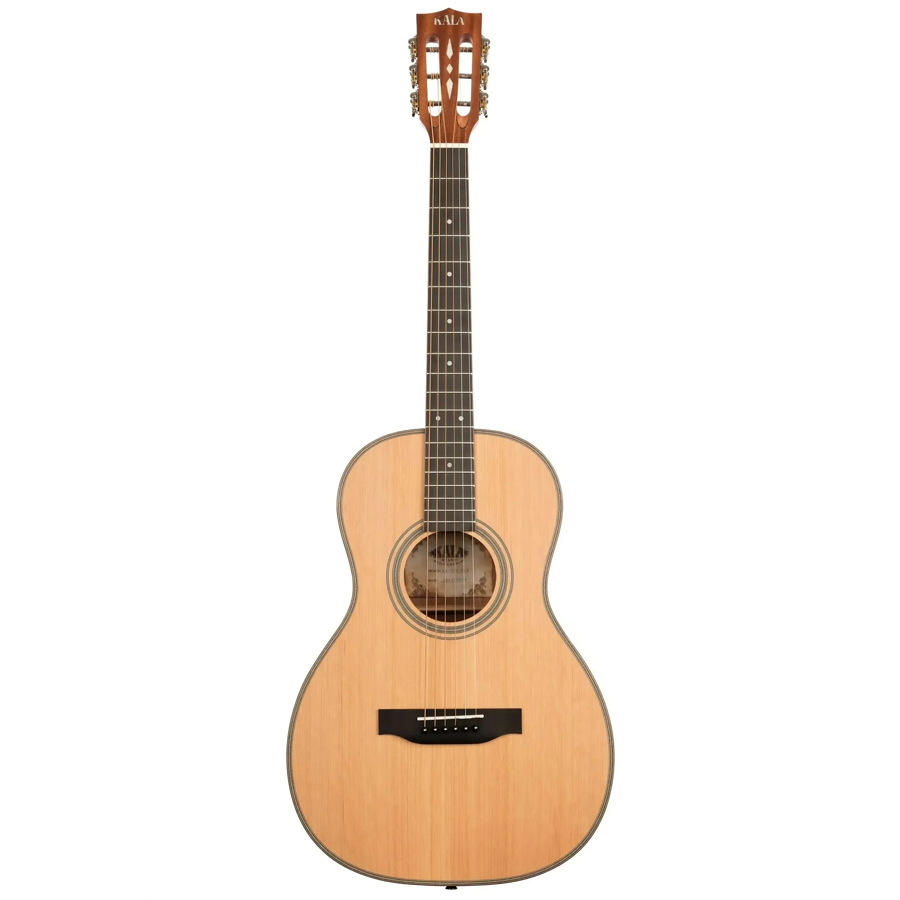 Kala KA-GTR-PLR Solid Cedar Top Parlor Guitar - Image 3