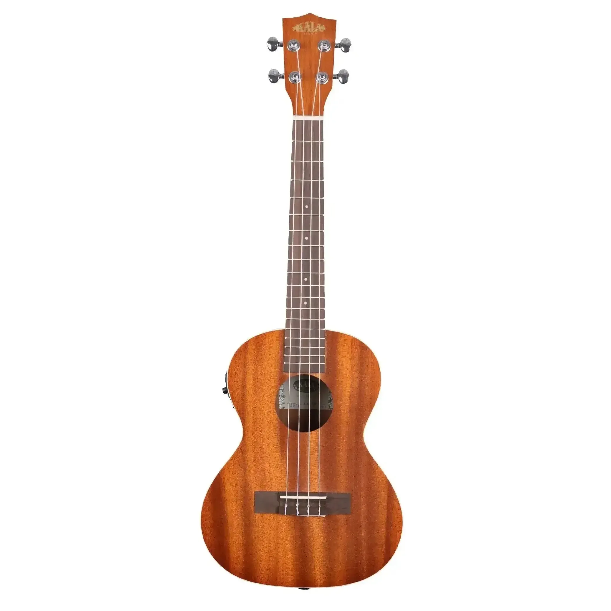 Kala KA-TE Satin Mahogany Tenor Ukulele w/ EQ & Ivory Strap Button - Image 3