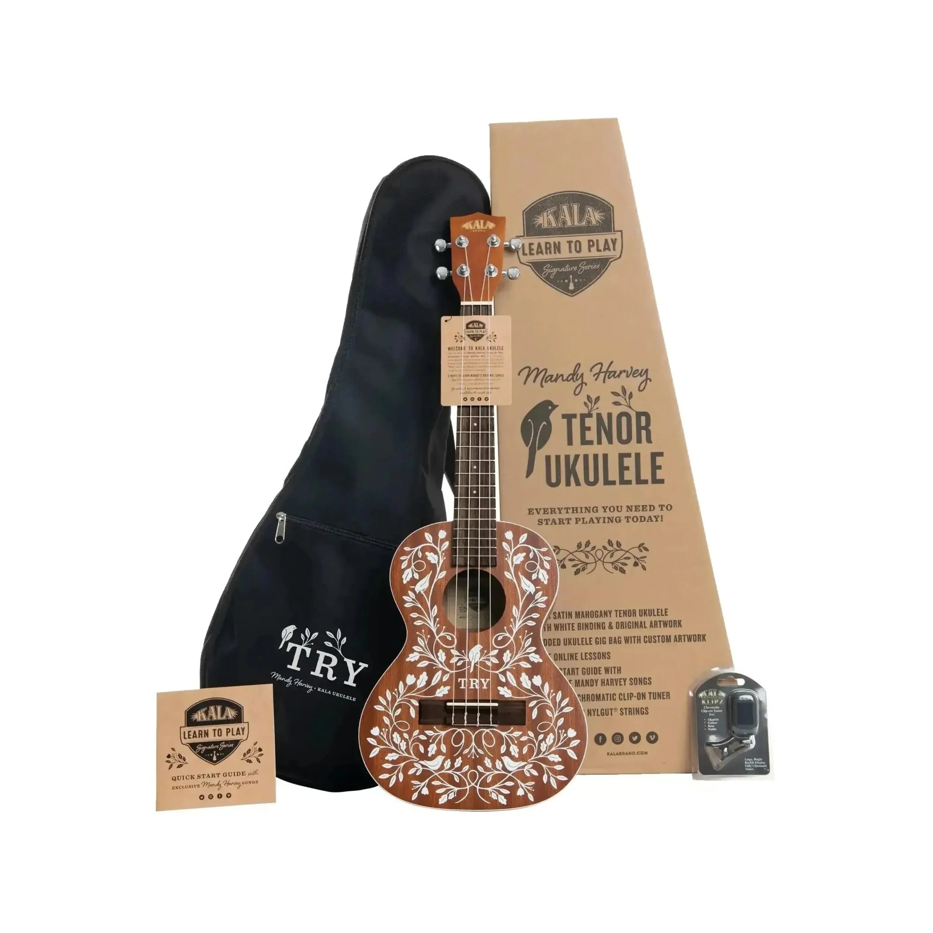 Kala LTP-MH Mandy Harvey Learn To Play Signature Series Tenor Ukulele Kit