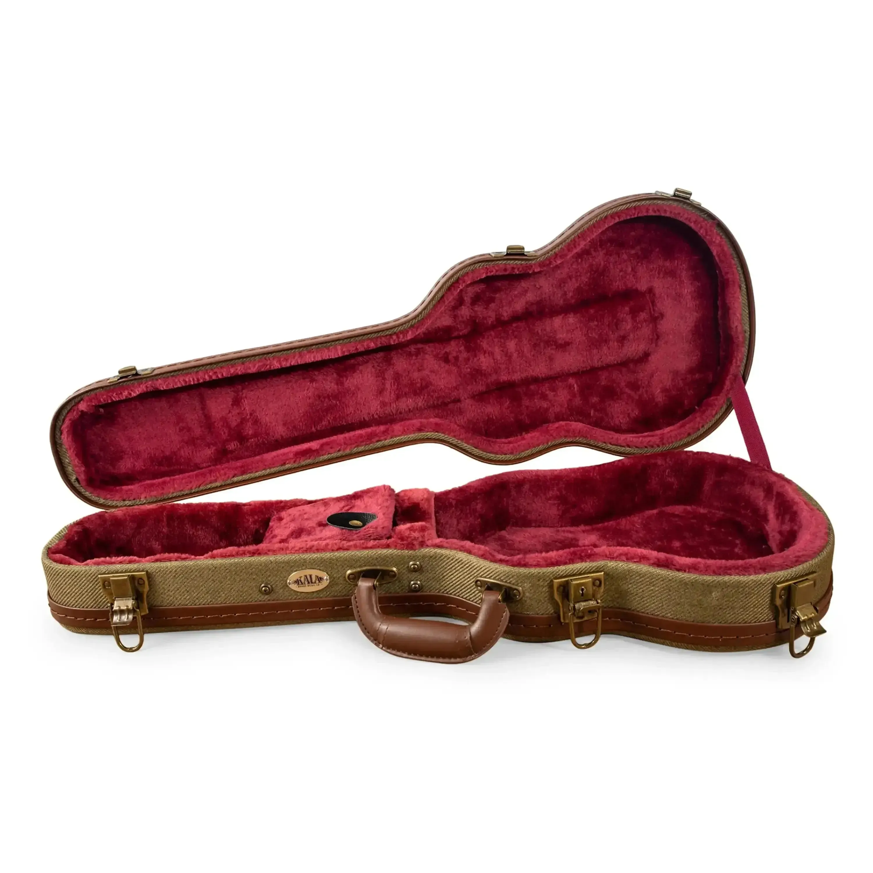 Kala OTC-AT Concert Ukulele Olive Tweed Archtop Hardshell Case - Image 3