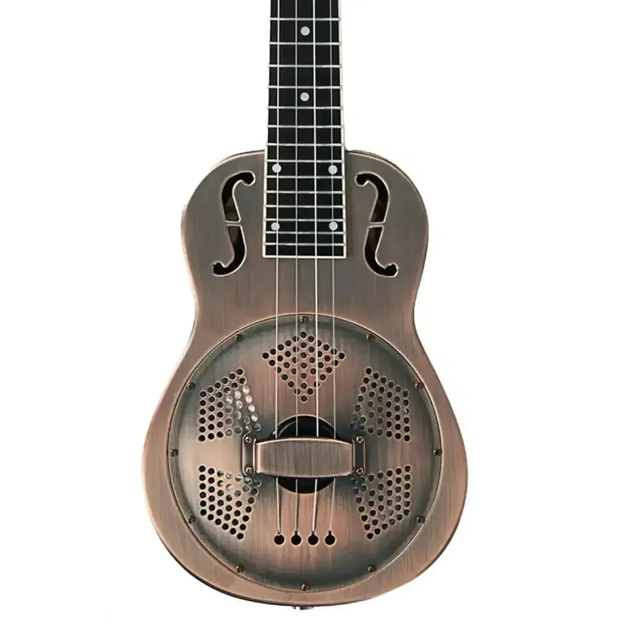 Kala RES-BCR-T-E Resonator Brushed Copper Tenor Ukulele w/ Pickup