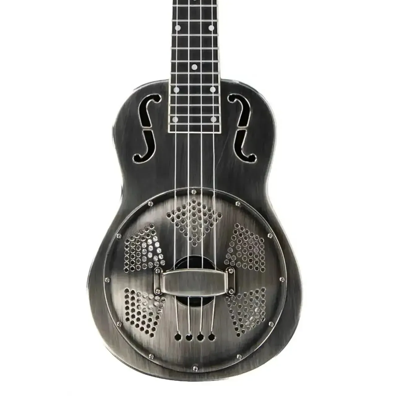 Kala RES-BNI-T-E Resonator Brushed Nickel Tenor Ukulele w/ Pickup
