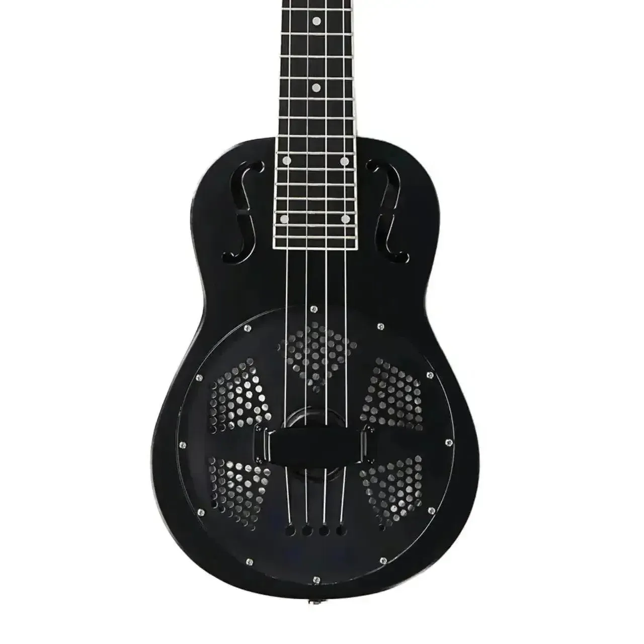 Kala RES-MBK-B-E Resonator Matte Black Baritone Ukulele w/ Pickup