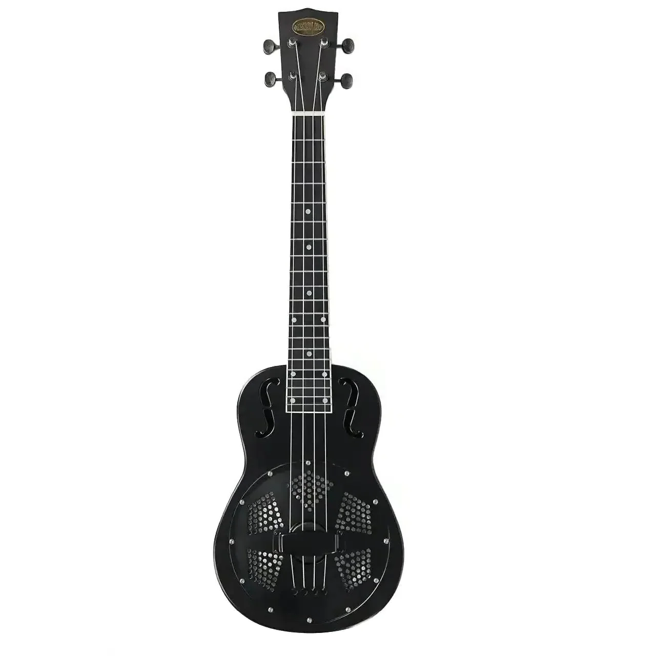 Kala RES-MBK-T-E Resonator Matte Black Tenor Ukulele w/ Pickup - Image 3