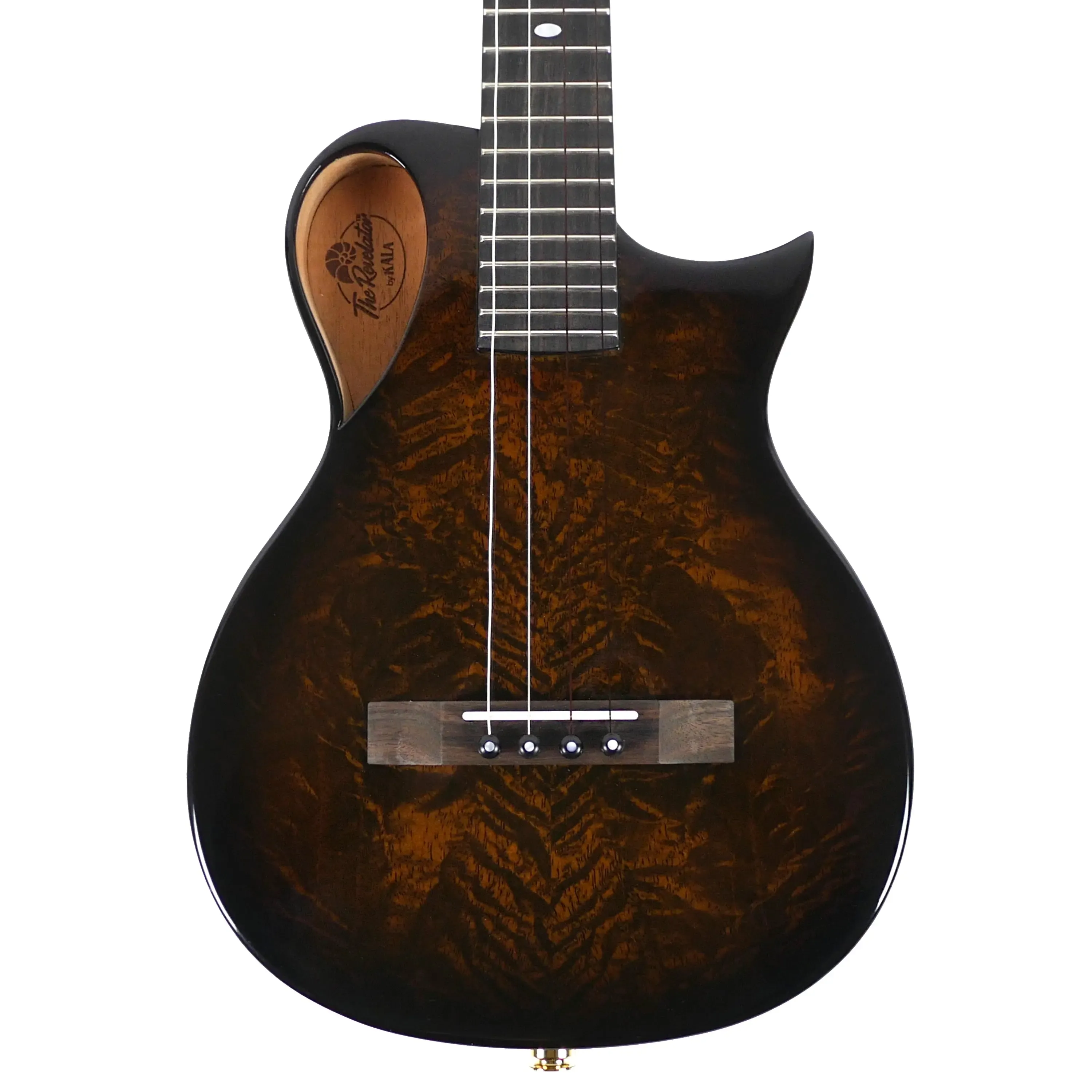 Kala NS-AMB-MNG-TE Revelator Nautilus Horizon Amber Waves Mango Tenor Ukulele w/ Pickup