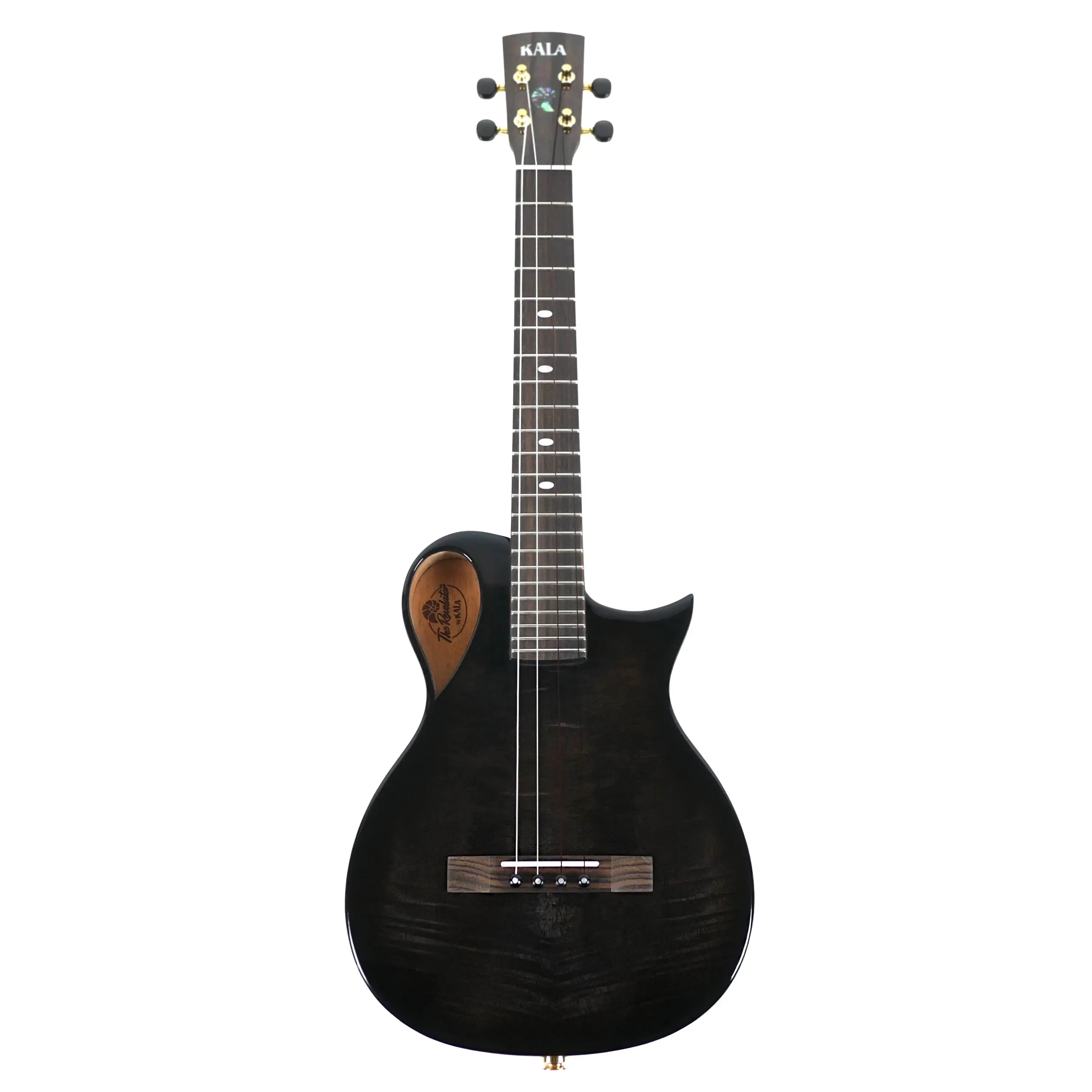 Kala NS-BLK-MNG-TE Revelator Nautilus Horizon Black Night Mango Tenor Ukulele w/ Pickup - Image 4