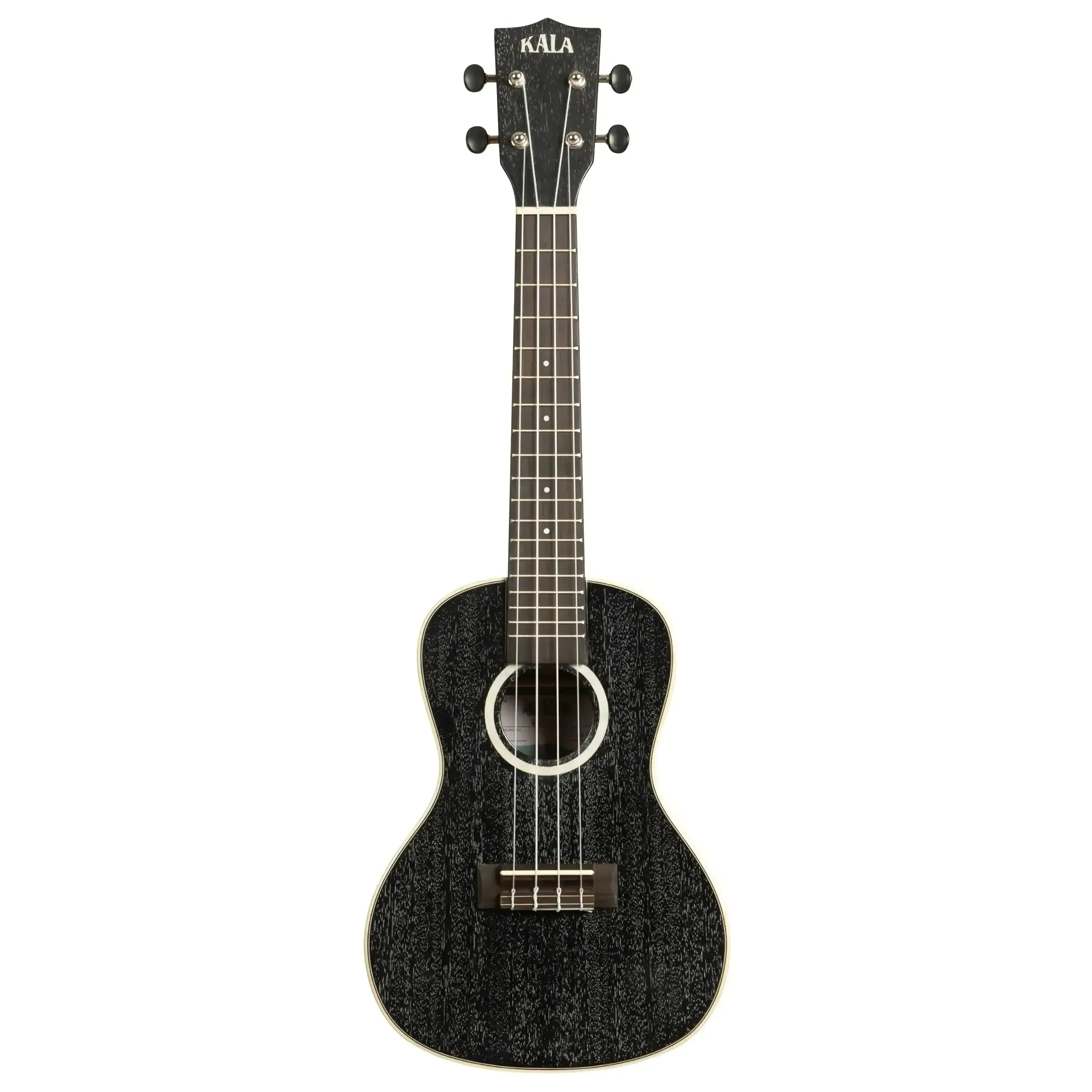 Kala SDH-C All Solid Salt & Pepper Doghair Mahogany Concert Ukulele - Image 3