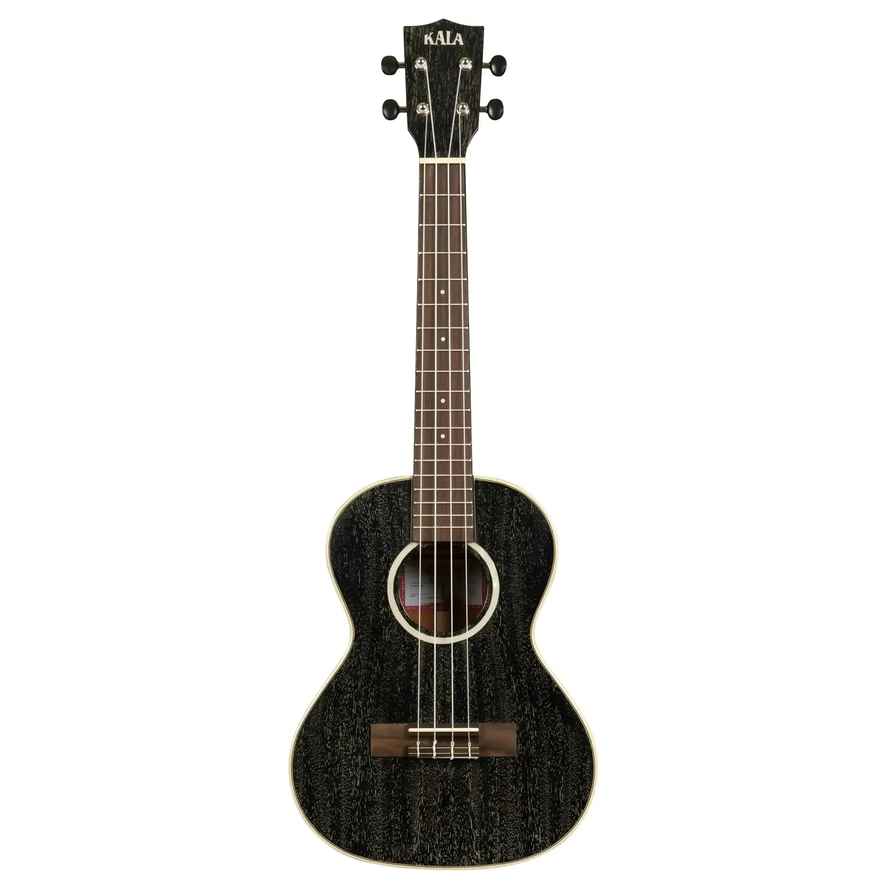 Kala SDH-T All Solid Salt & Pepper Doghair Mahogany Tenor Ukulele - Image 3