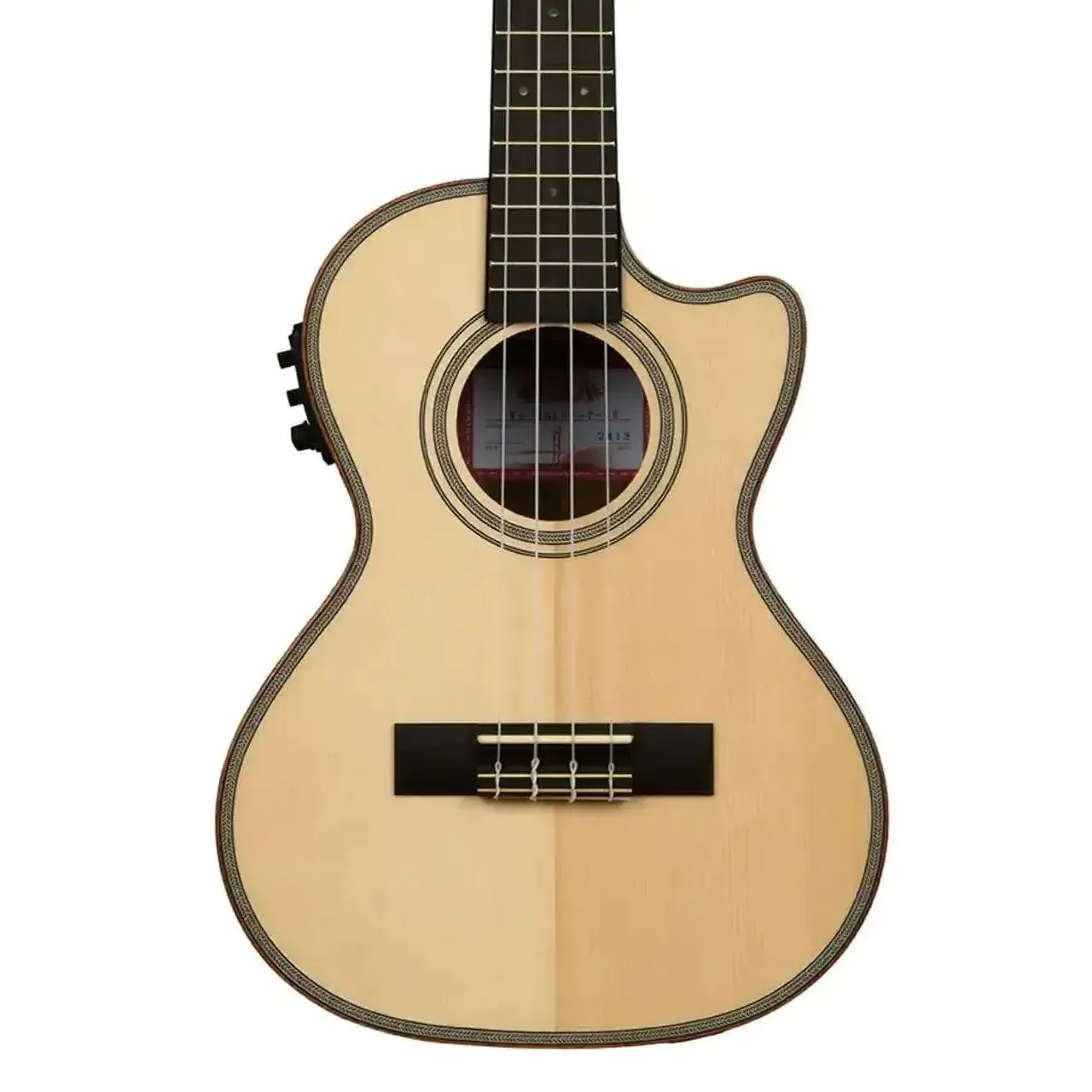 Kala SSEBY-T-CE Solid Spruce & Striped Ebony Tenor Ukulele w/ EQ