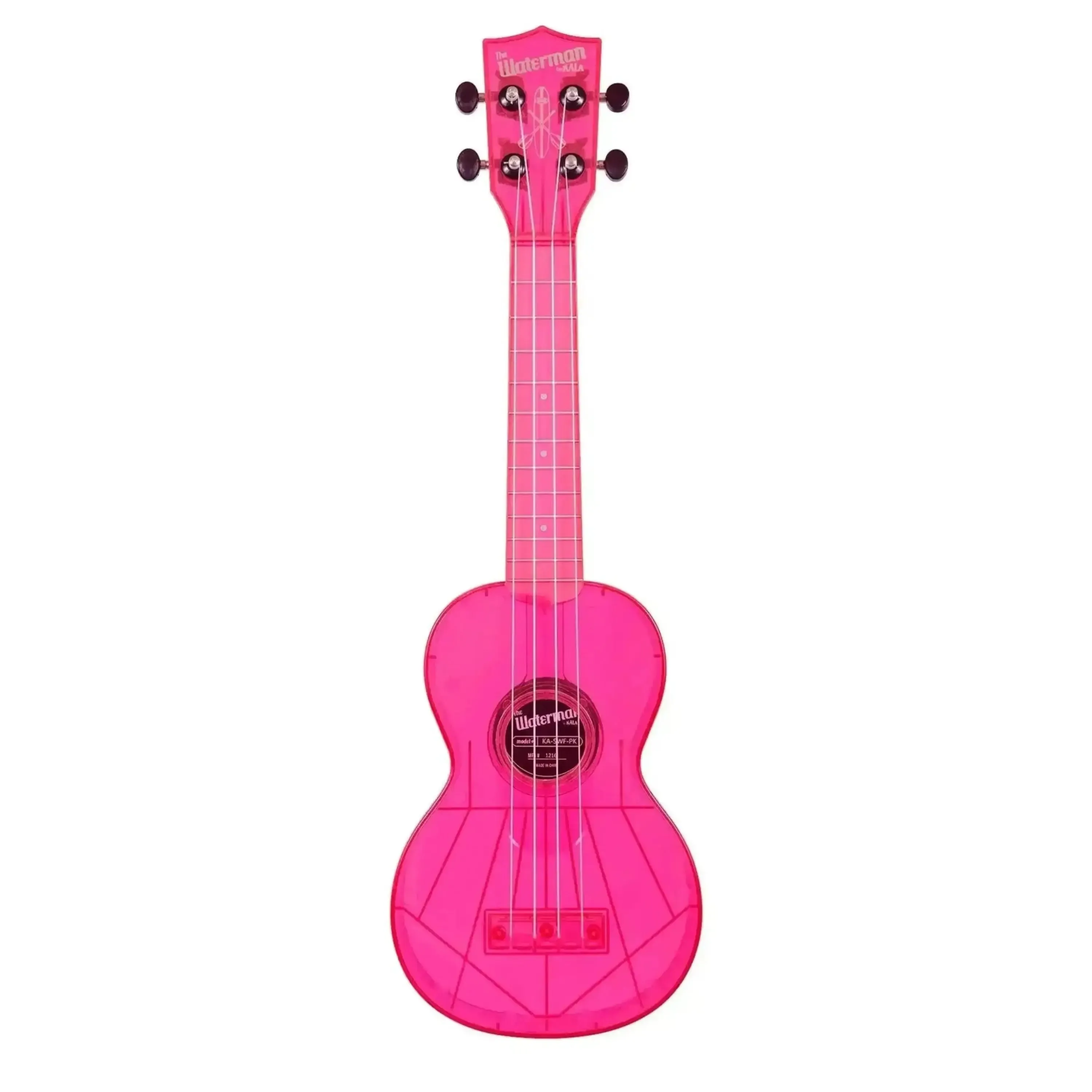 Kala SWF-PK Waterman Fluorescent Watermelon Pink Soprano Ukulele - Image 3