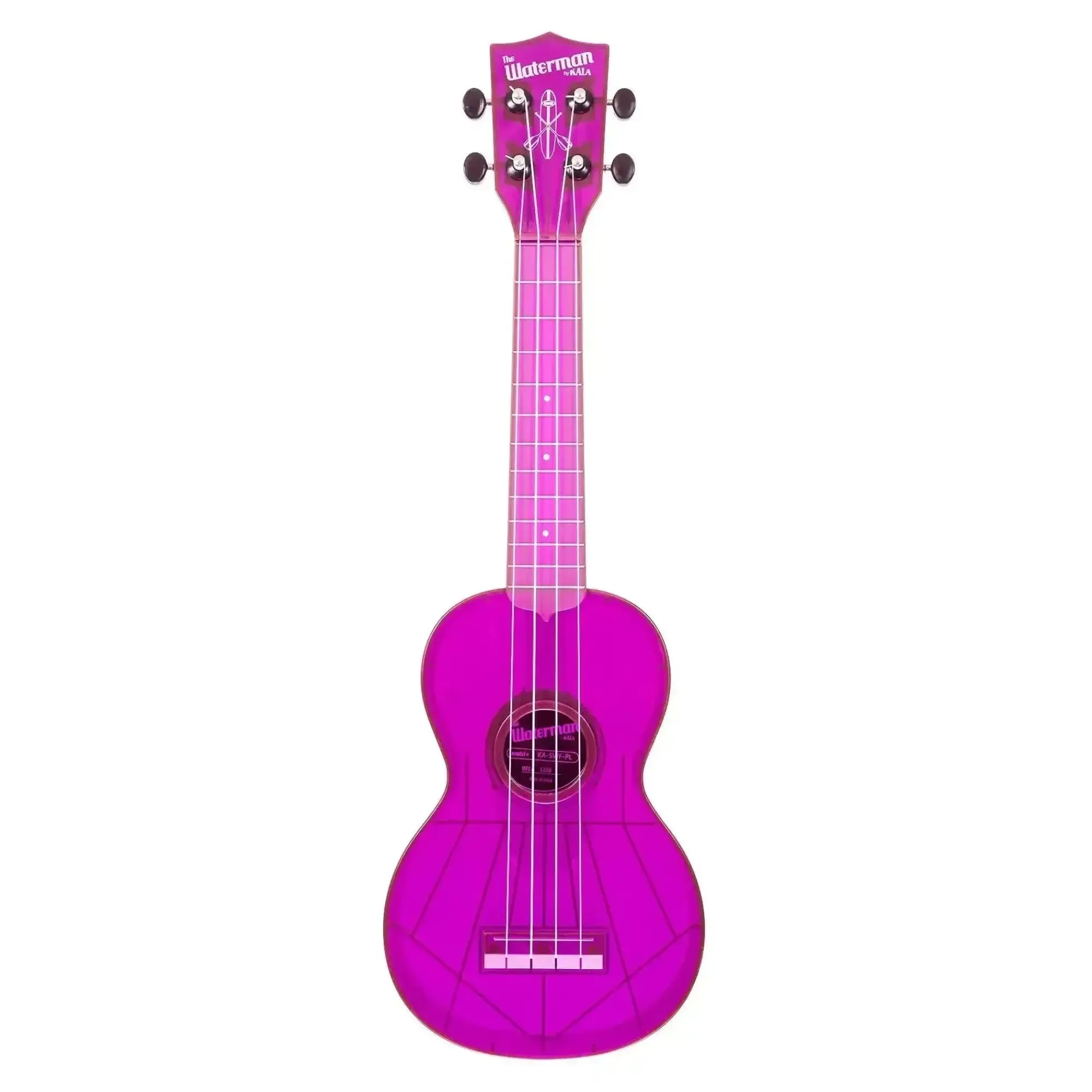 Kala SWF-PL Waterman Fluorescent Purple Soprano Ukulele - Image 3