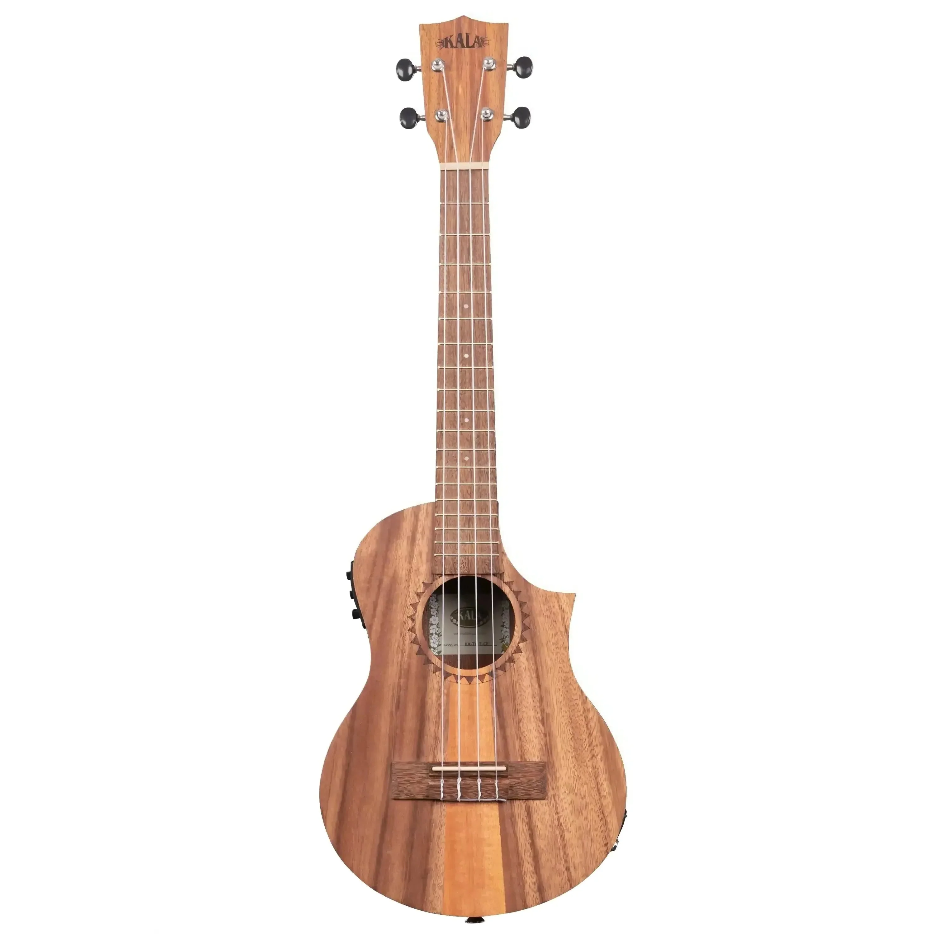 Kala TK-T-CE Teak Tri-Top Tenor Ukulele w/ Cutaway & EQ - Image 3