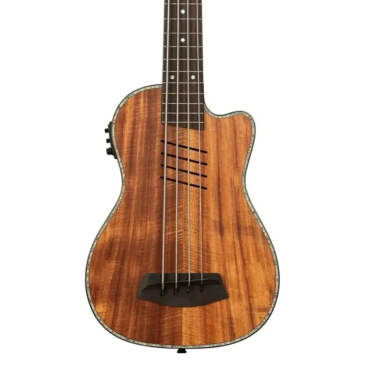 Kala UBASS-HH-KOA-FS Hutch Hutchinson Signature Solid Hawaiian Koa Top Acoustic-Electric U•BASS