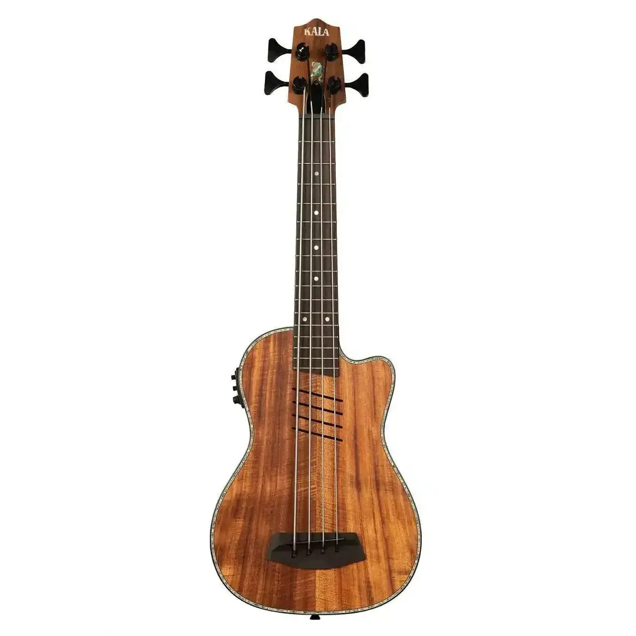 Kala UBASS-HH-KOA-FS Hutch Hutchinson Signature Solid Hawaiian Koa Top Acoustic-Electric U•BASS - Image 3