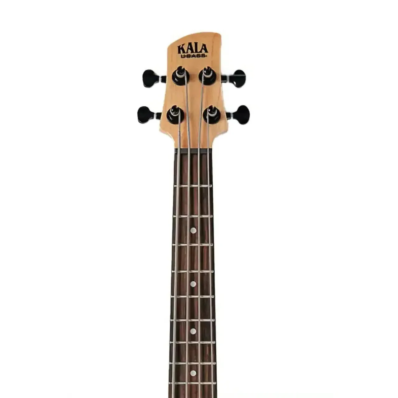 Kala UBASS-SB-BK-MNT-FS Jet Black Solid Body Fretted Electric U•BASS w/ Mint Pickguard - Image 4