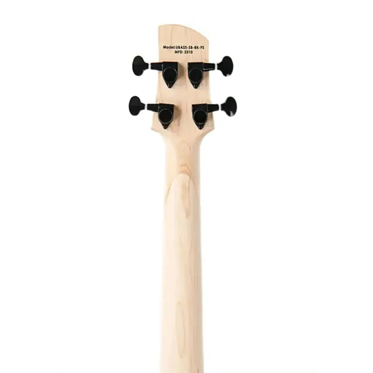 Kala UBASS-SB-BK-MNT-FS Jet Black Solid Body Fretted Electric U•BASS w/ Mint Pickguard - Image 5