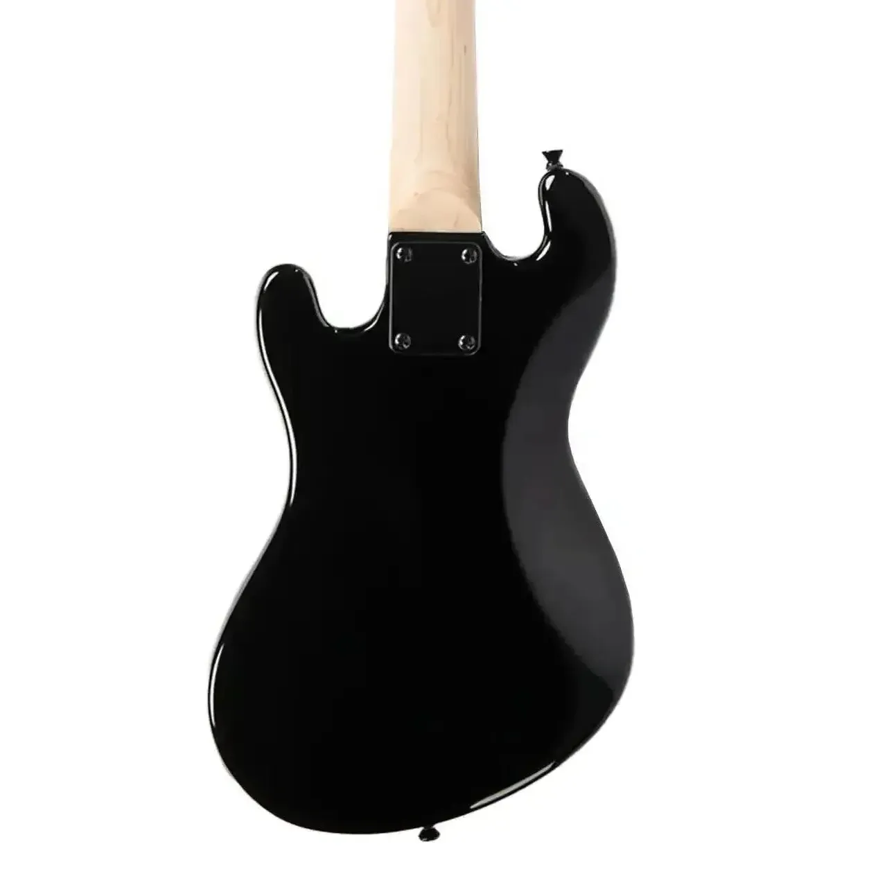 Kala UBASS-SB-BK-PRL-FS Jet Black Solid Body Fretted U•BASS w/ Pearloid Pickguard - Image 2